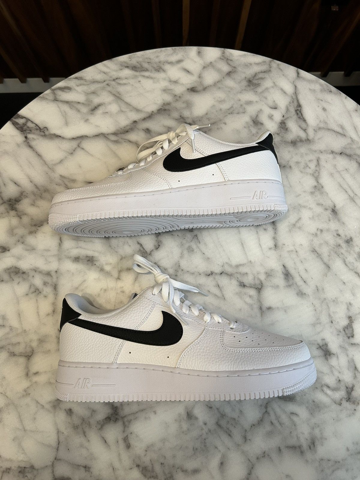 Nike Size 12 AF1 white/black swoosh — new/unused Size US 12 / EU 45 - 1 Thumbnail