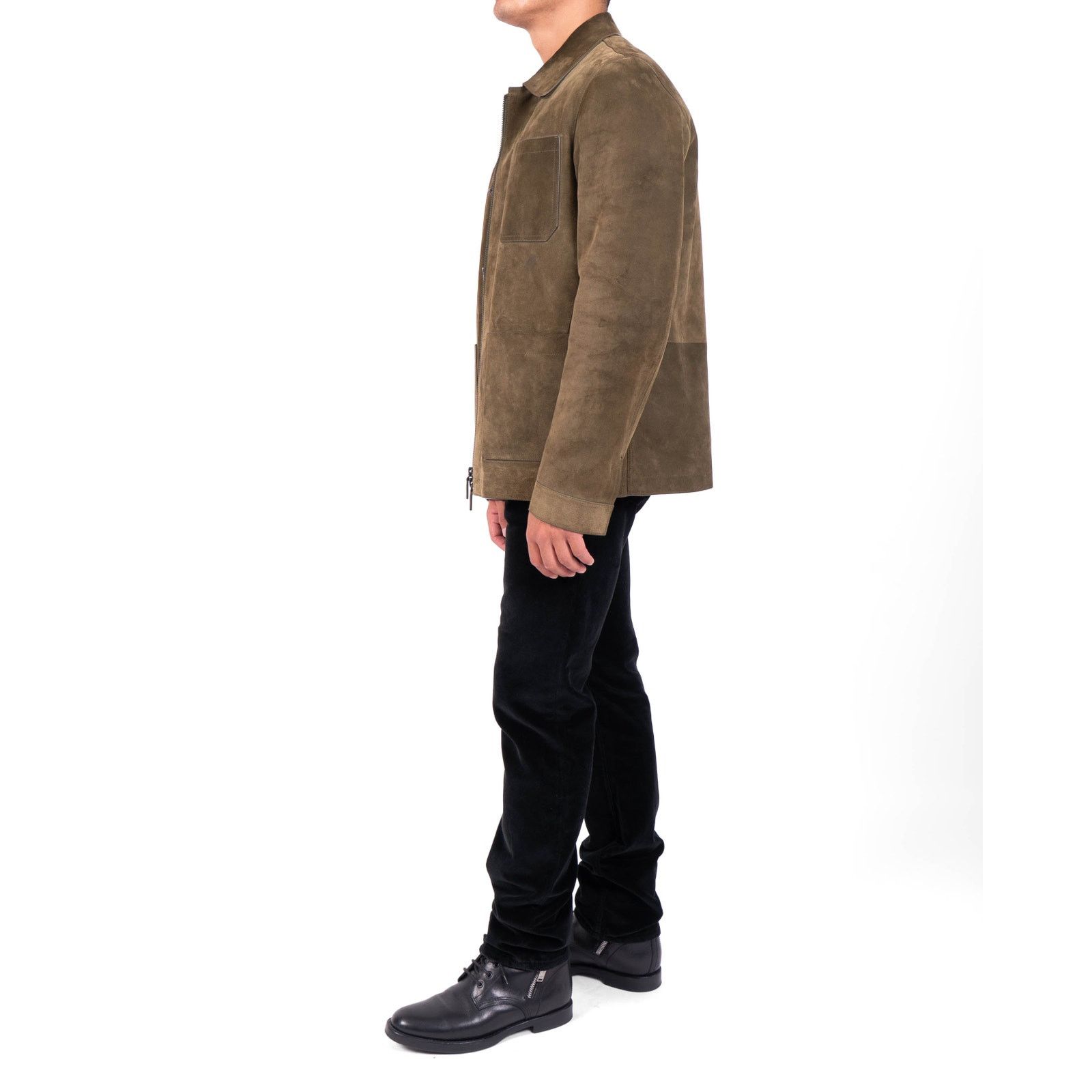 Berluti FW18 Oversized Fur Lined Jacket in Khaki Suede Size US S / EU 44-46 / 1 - 4 Thumbnail