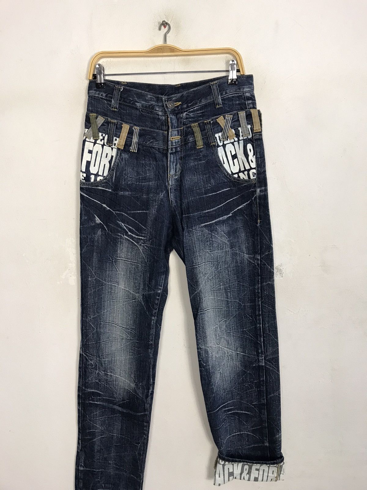 Japanese Brand Back & Forth Double Waist Denim Jeans Fits Size 30 Size US 30 / EU 46 - 3 Thumbnail