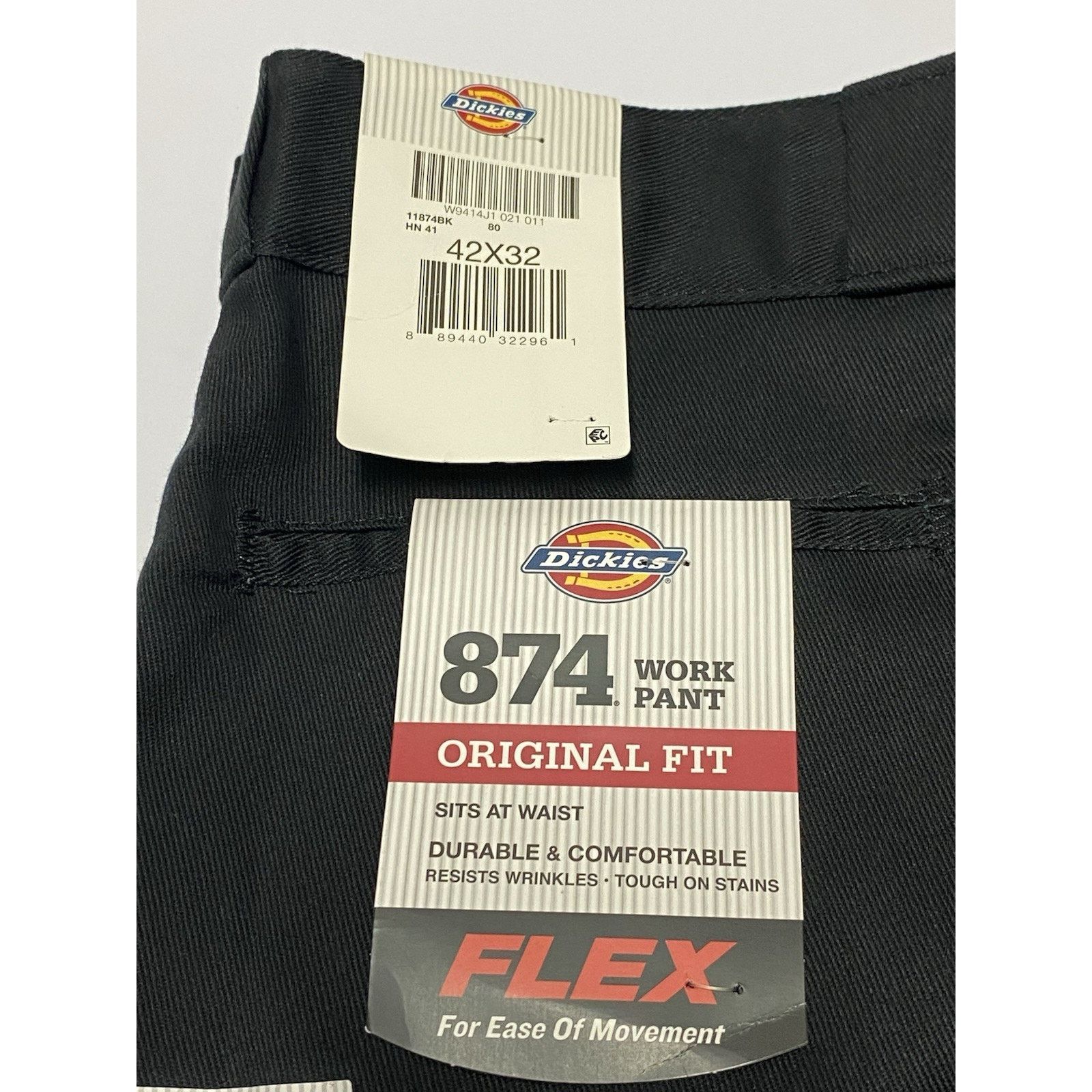 Dickies Dickies 874 Men’s Black Regular Fit Work Pants 42x32 New! Size US 42 / EU 58 - 1 Thumbnail