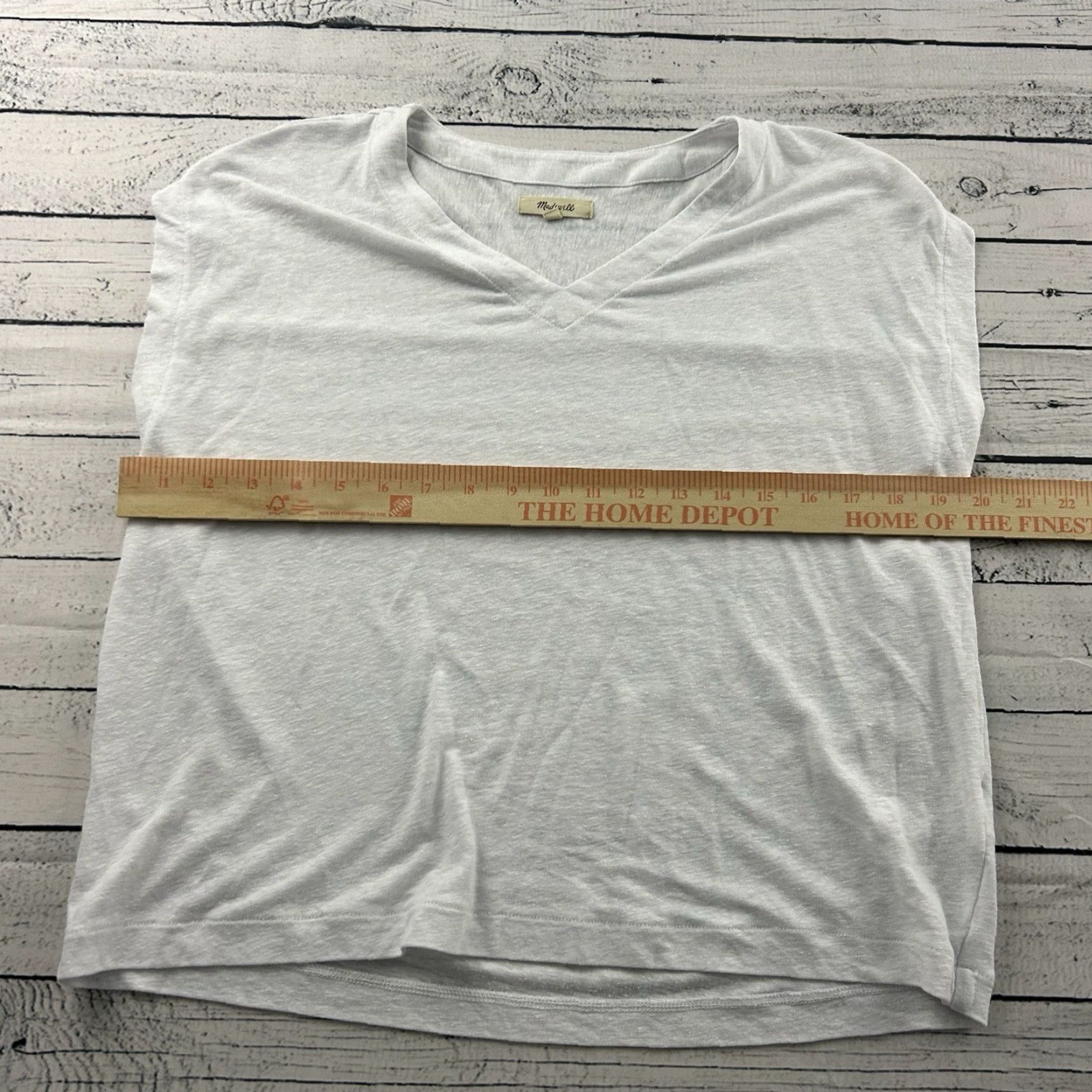 Madewell Madewell Linen Blend Short Sleeve Top Women's Small White Shirt Mens? (No, adjust) Size S / US 4 / IT 40 - 3 Thumbnail