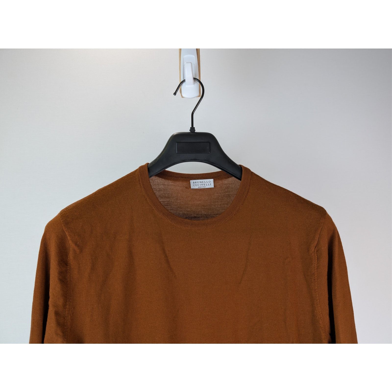 Brunello Cucinelli o1rshd1 CC20 Long-Sleeve Crewneck Sweater in Brown Size US M / EU 48-50 / 2 - 3 Thumbnail