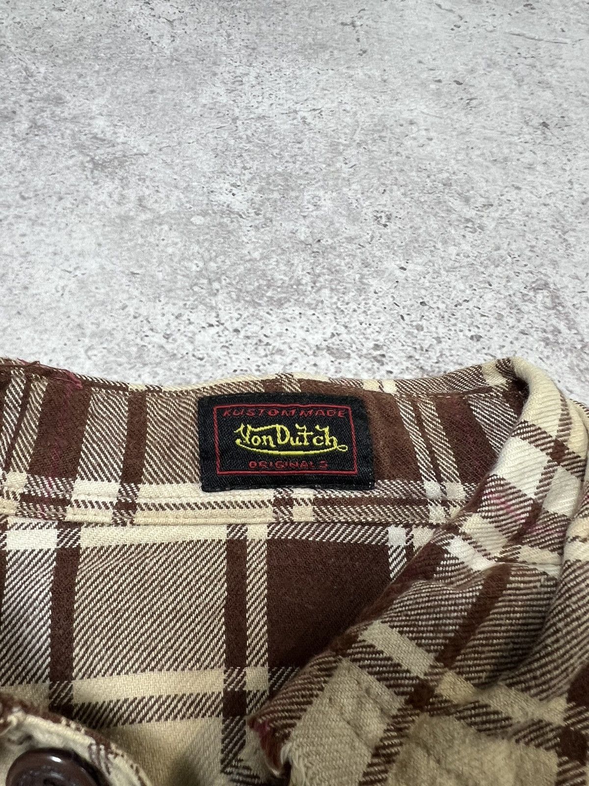 Vintage Vintage Von Dutch Sherpa Lined Flannel Button Up Shirt Size US S / EU 44-46 / 1 - 8 Thumbnail