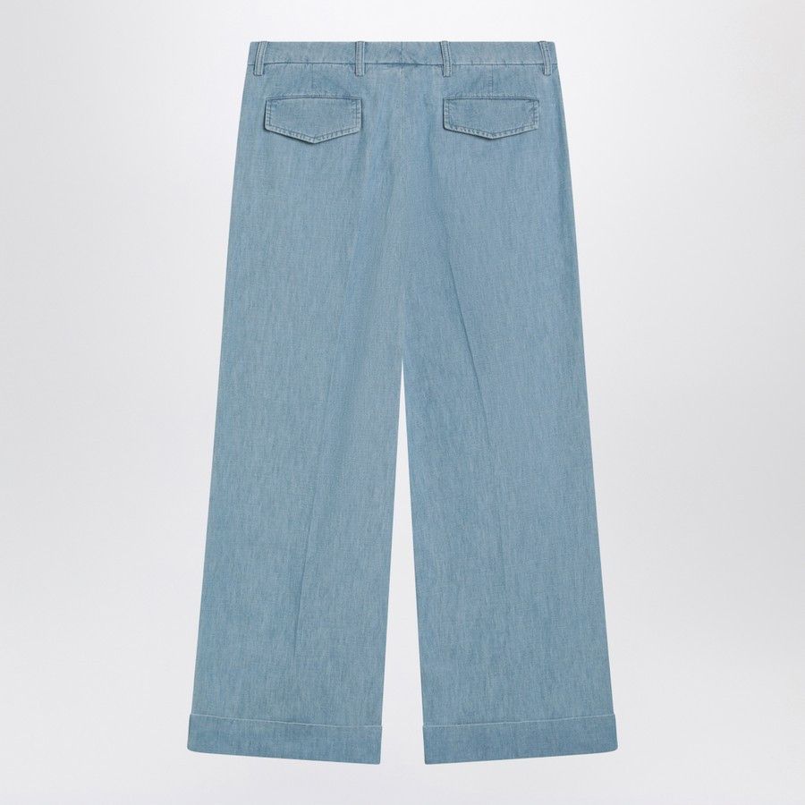 Valentino o1d2blof1025 Wide Jeans in Light Blue Size US 34 / EU 50 - 2 Thumbnail