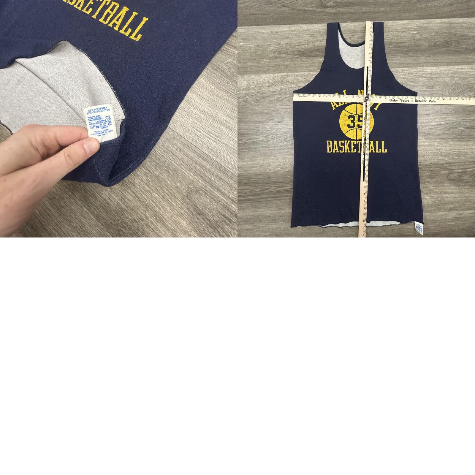 Russell Athletic VINTAGE Russell Athletic Basketball Jersey Tank Reversible Navy XL Mens USA 80s Sports Nightwear Activewear Size US XL / EU 56 / 4 - 8 Thumbnail
