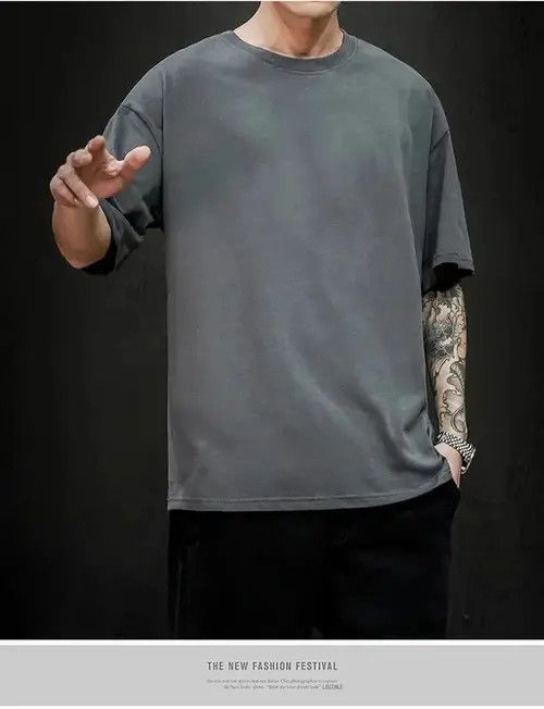 Vintage Plain Cotton Tshirt Oversized Size US M / EU 48-50 / 2 - 2 Thumbnail