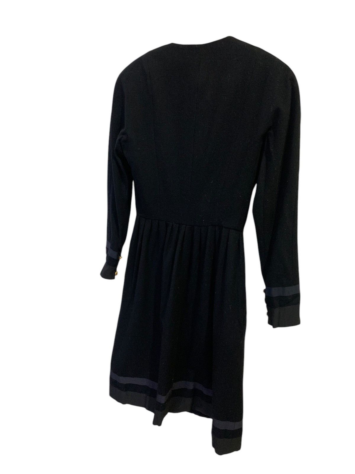 Chanel Chanel Boutique 80s Classic Black Wool Bow Dress Size S / US 4 / IT 40 - 5 Thumbnail