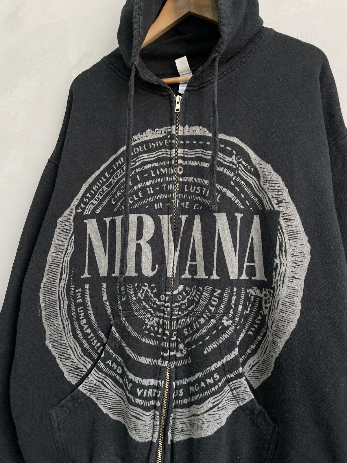 Tultex Rare Nirvana 90s tour hoodie Size US XL / EU 56 / 4 - 3 Thumbnail