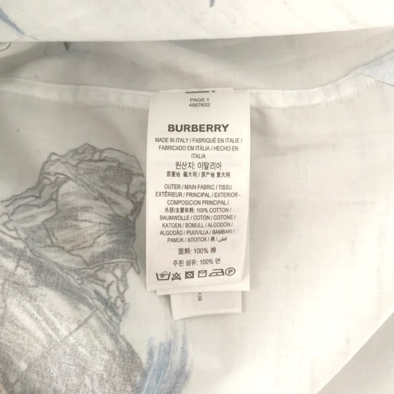 Burberry Burberry 21SS Sea World Sketch Portrait Print Shirt Size US L / EU 52-54 / 3 - 5 Thumbnail