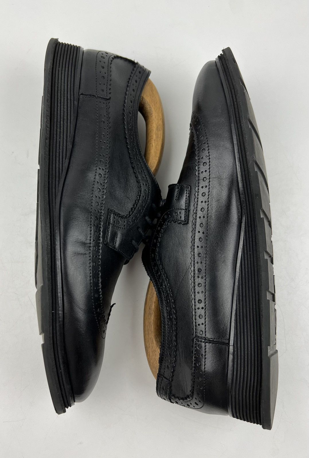 Prada PRADA Derby Leather Shoes Lace Rubber Sole Black Men’s Size US 8 / EU 41 - 11 Thumbnail