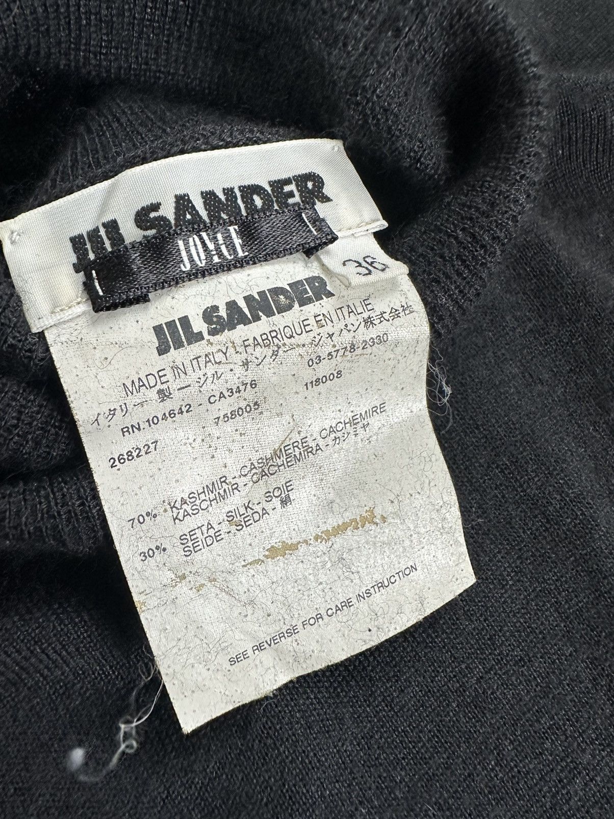 Jil Sander Jil Sander - 2000’s Cashmere Turtle Neck Sweater - Black Size XS / US 0-2 / IT 36-38 - 9 Thumbnail