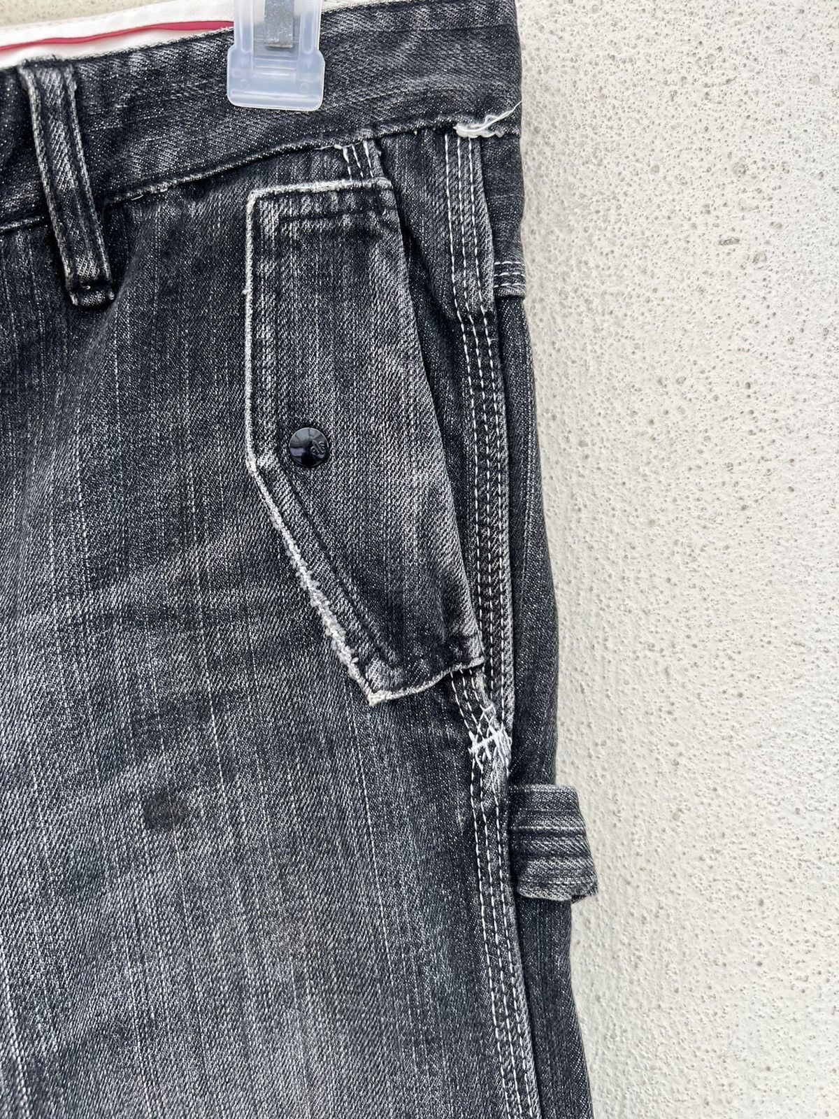 FACTOTUM Vintage Factotum Japan Distressed Fade Denim Work Pant Size US 30 / EU 46 - 13 Thumbnail