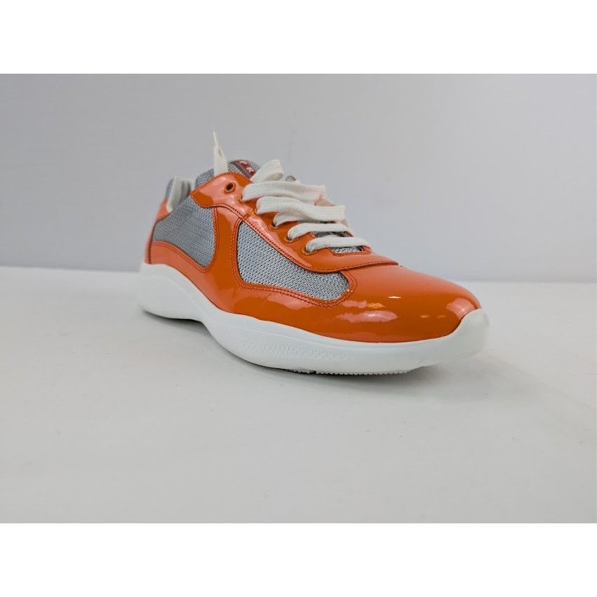 Prada o1rshd1 America's Cup Vernice Bike Sneakers in Papaya Arge Size US 9 / EU 42 - 2 Thumbnail