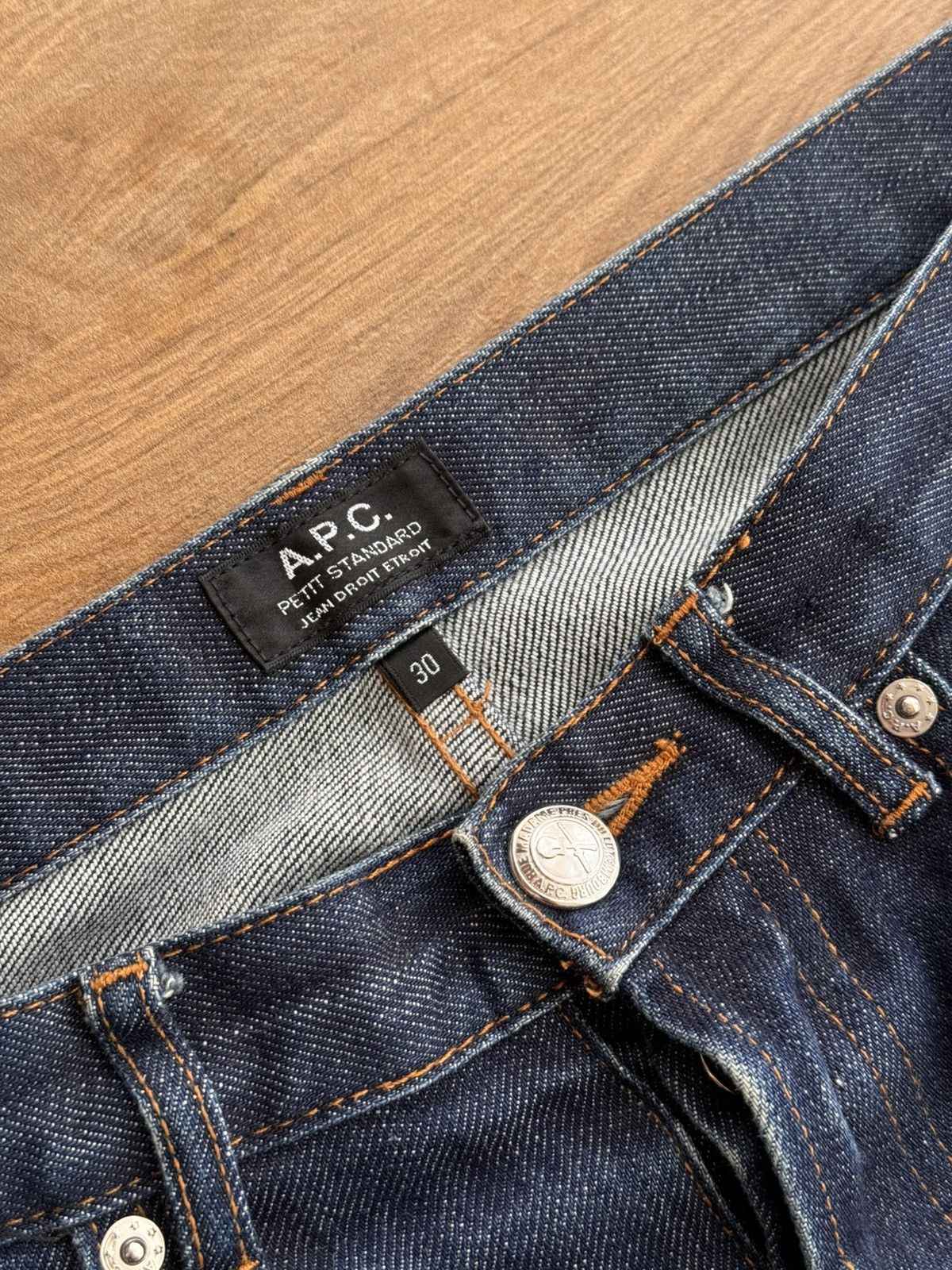 A.P.C. × Vintage Vintage A.P.C. Japanese Denim Selvedge Navy Jeans Size US 30 / EU 46 - 12 Thumbnail
