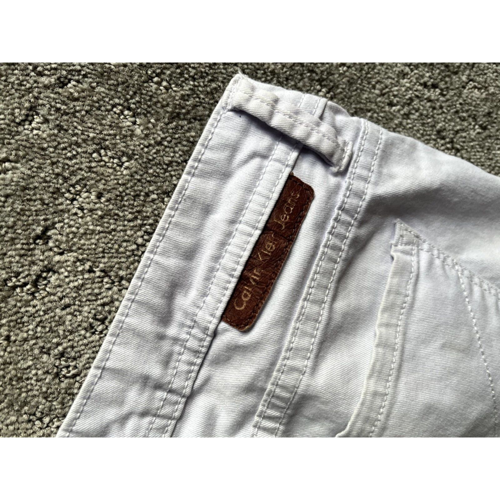 Calvin Klein Calvin Klein Jeans Women's 10 Light Gray Skinny Cropped Denim Pants Size 32" / US 10 / IT 46 - 6 Thumbnail