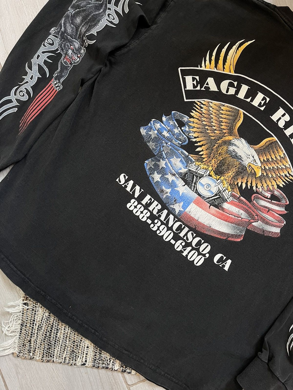 Harley Davidson × Vintage Crazy Vintage Eagle rider longsleeve tshirt San Francisko Size US M / EU 48-50 / 2 - 15 Thumbnail