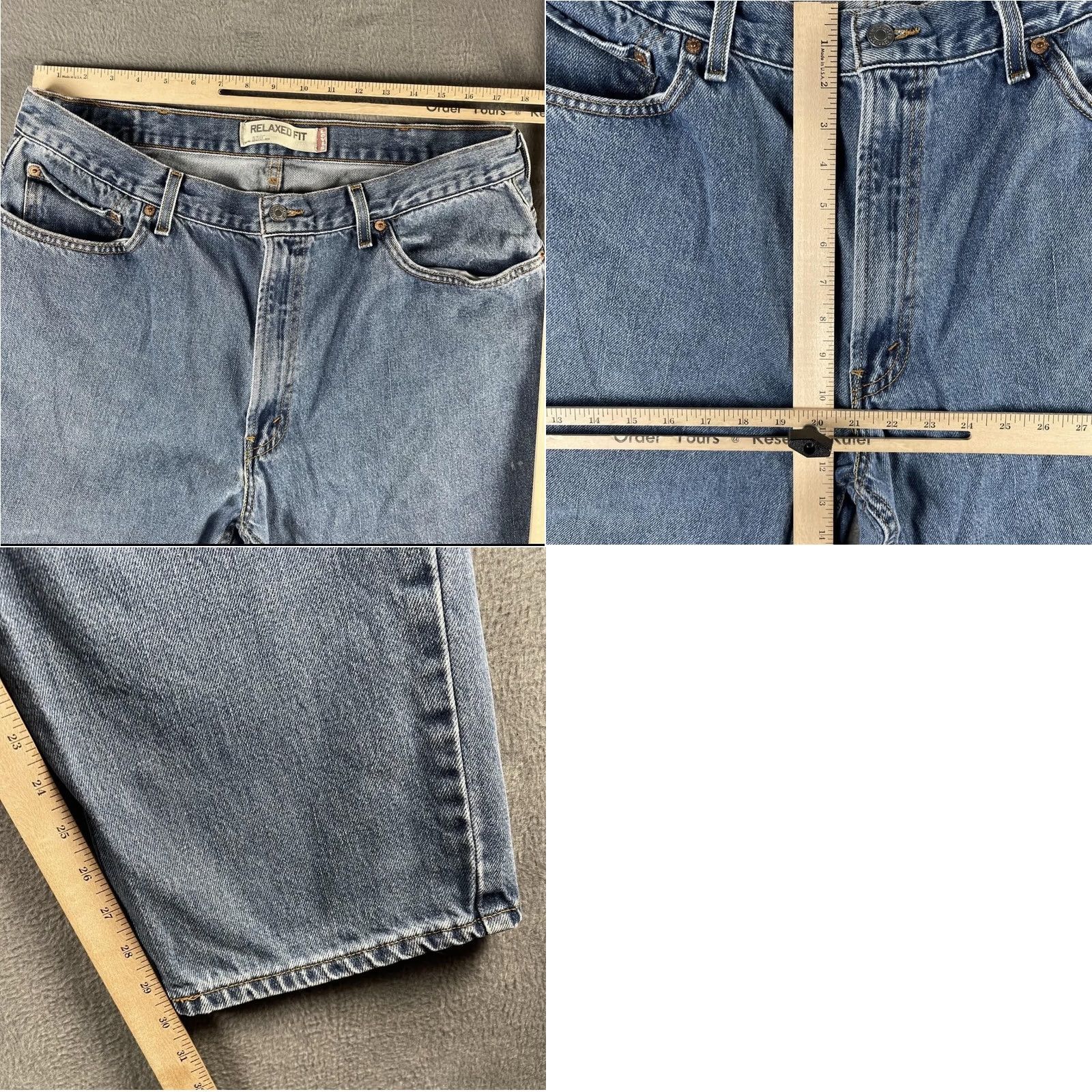 Levi's Levi's 550 Relaxed Fit Jeans Mens 40x32 Denim Blue Medium-Wash Pockets Vintage Style Size US 40 / EU 56 - 8 Thumbnail