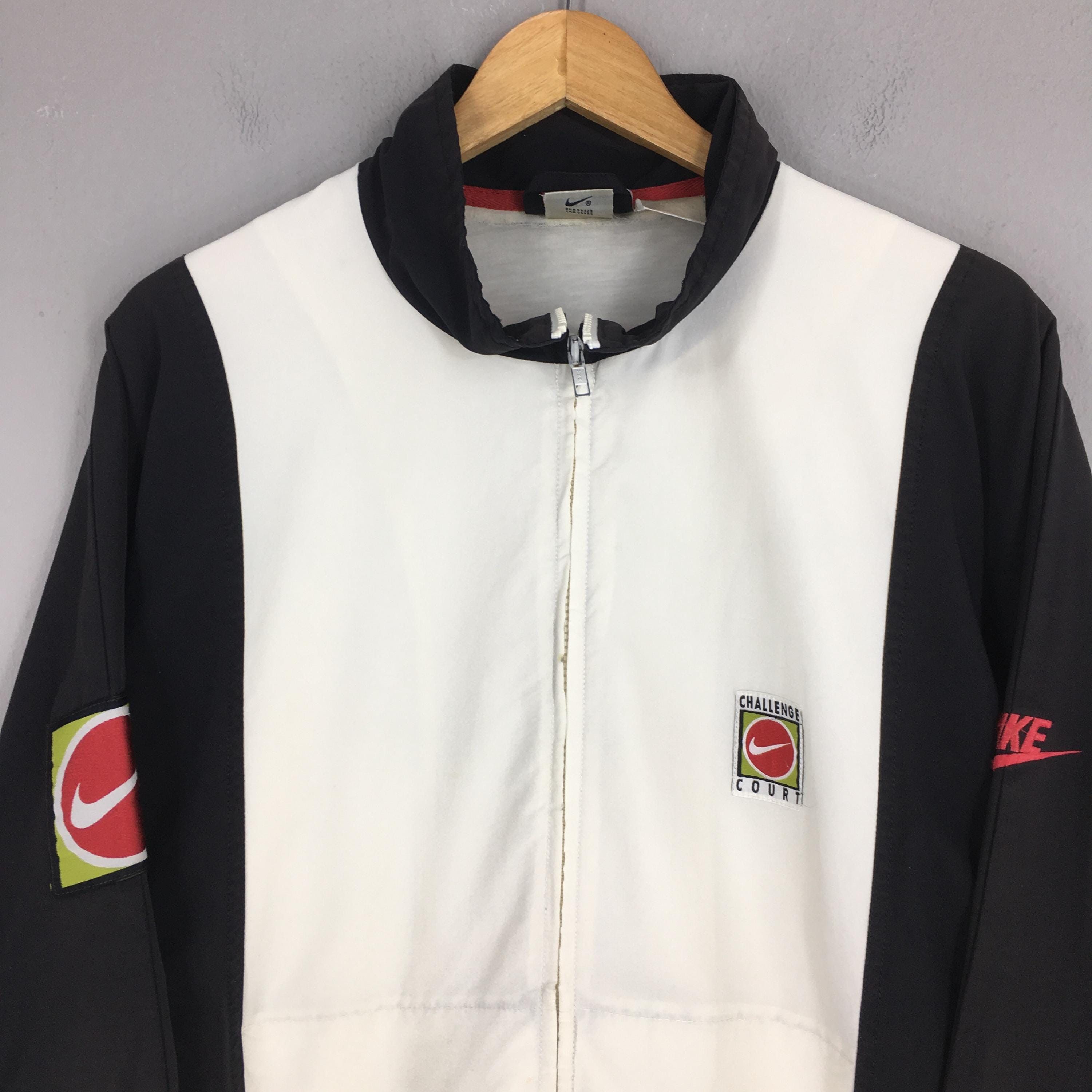 Nike Vintage 90's Nike Challenge Court Windbreaker Jacket XLarge Size US XL / EU 56 / 4 - 2 Thumbnail