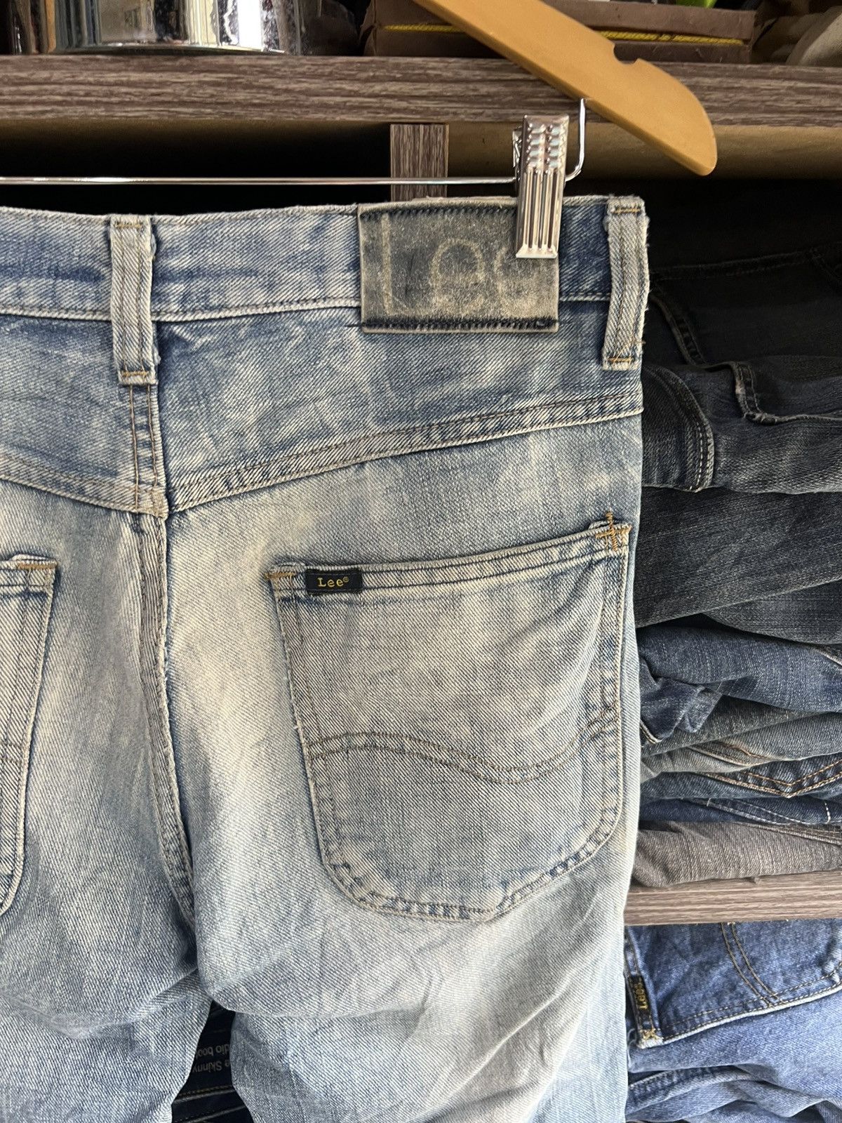 Lee 🔥Rare Vintage Lee 101+ Distressed Denim Size US 31 - 13 Thumbnail