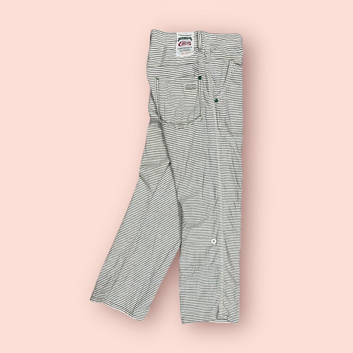 Edwin × Japanese Brand VINTAGE EDWIN ECO FABRIC BANANA FIBER FATIGUE CROP PANTS Size US 31 - 5 Thumbnail