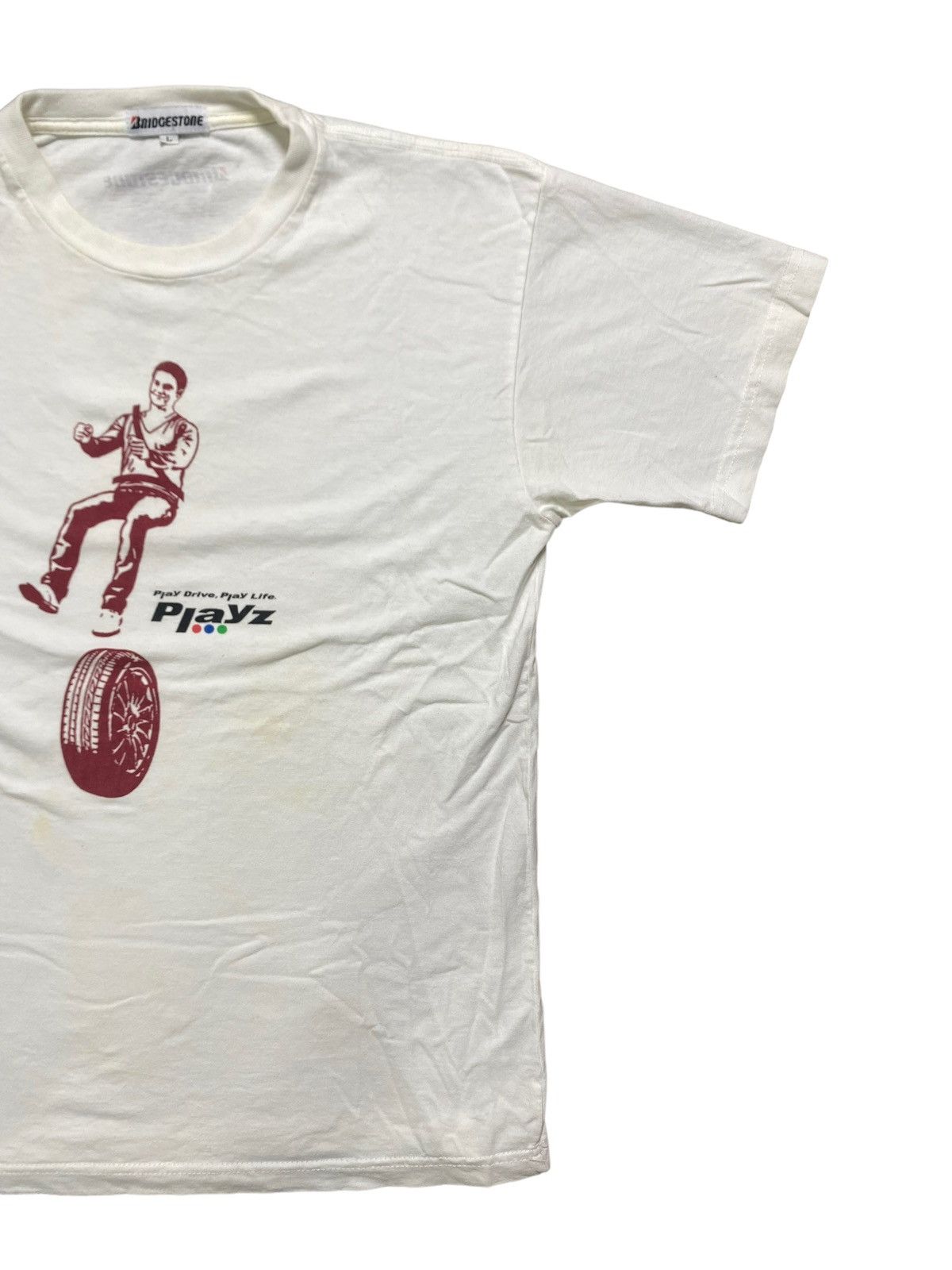 Vintage VINTAGE BRIDGESTONE PLAYZ PLAY DRIVE PLAY LIFE TEE Size US S / EU 44-46 / 1 - 2 Thumbnail