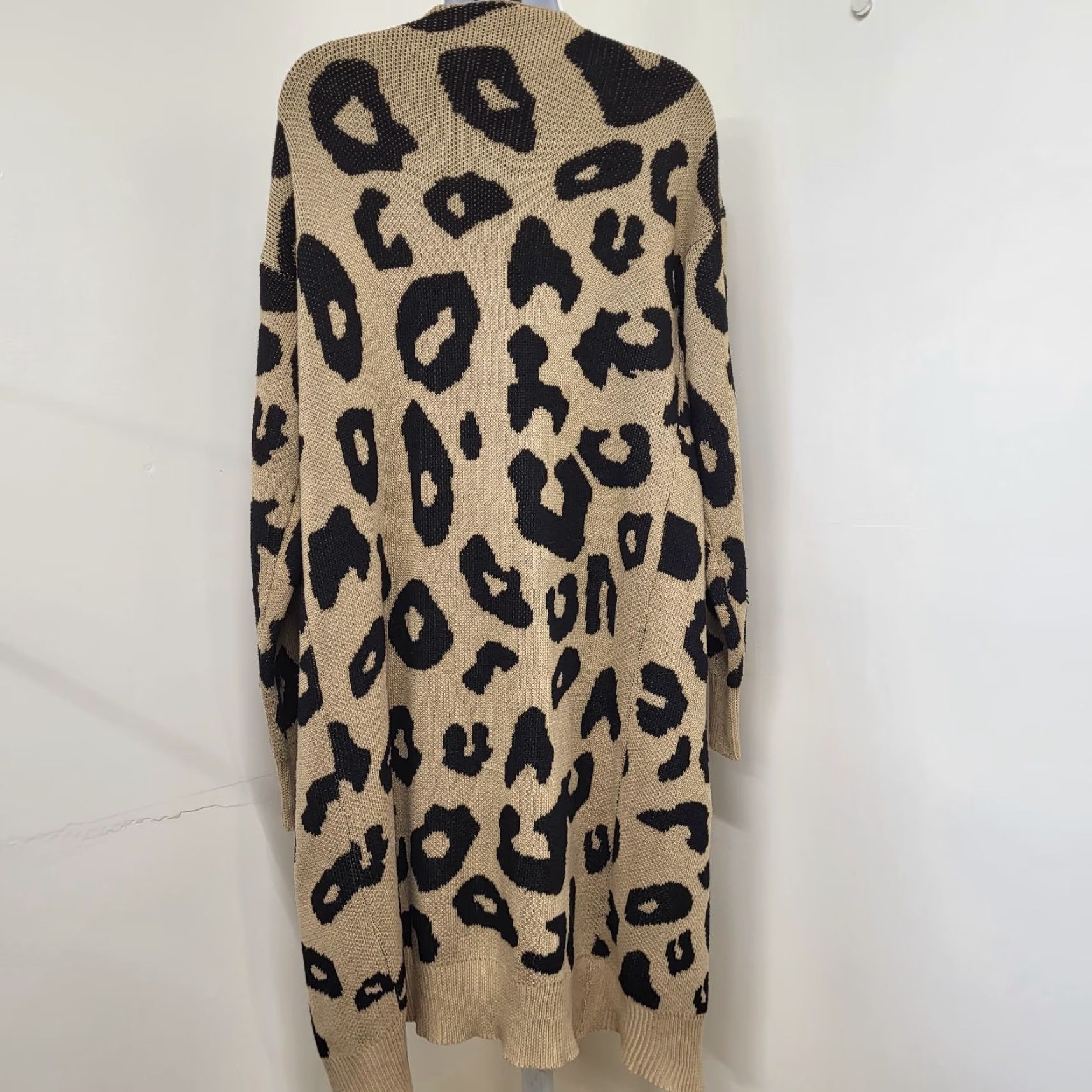 Vintage Vestidos Cardigan Womens M Animal Print Open Front Duster Long Sleeve Pockets Shirt Size M / US 6-8 / IT 42-44 - 7 Thumbnail
