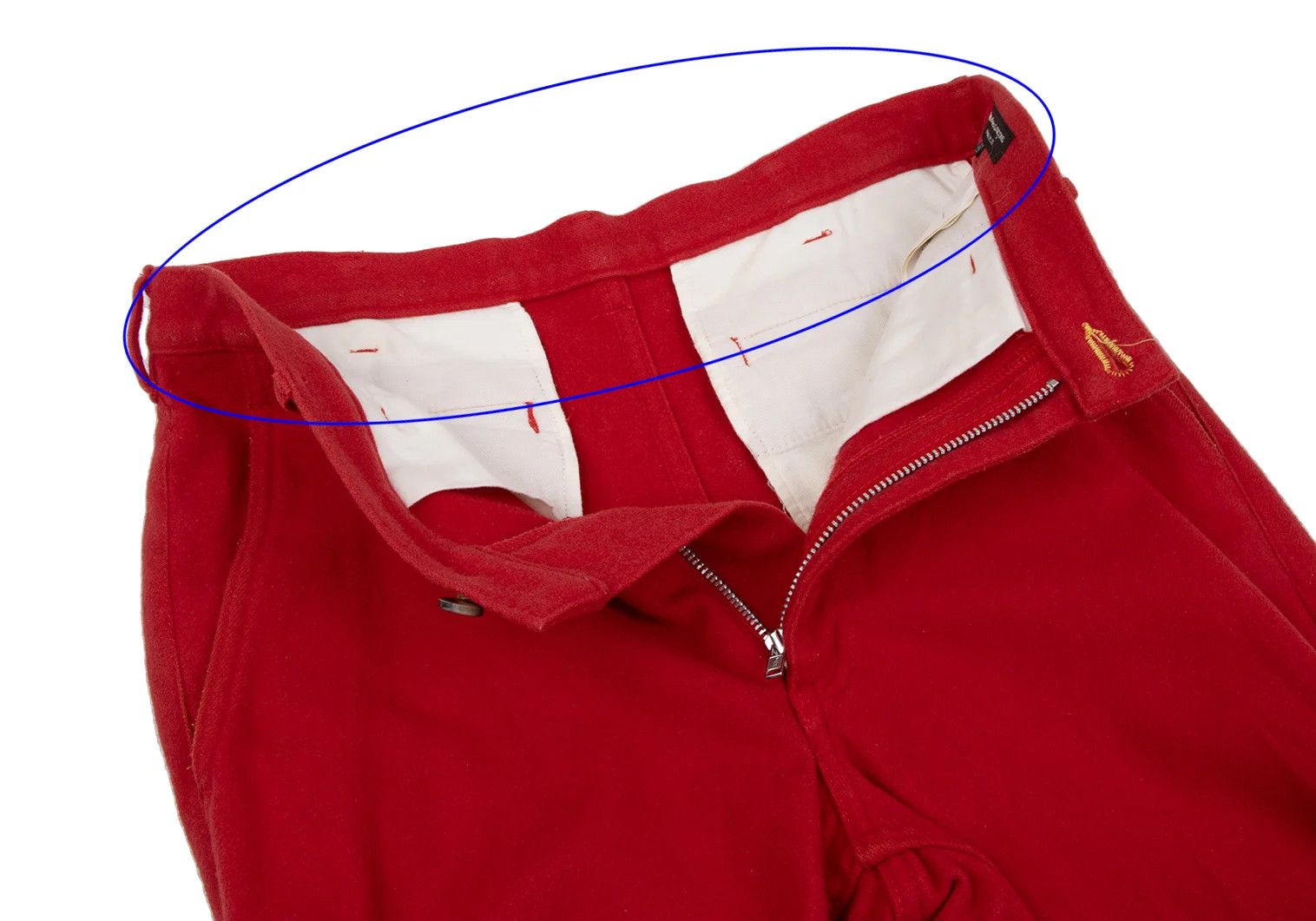 Comme des Garcons Homme Plus Wool Nylon Tapered Pants in Red, Size SS Size US 36 / EU 52 - 8 Thumbnail