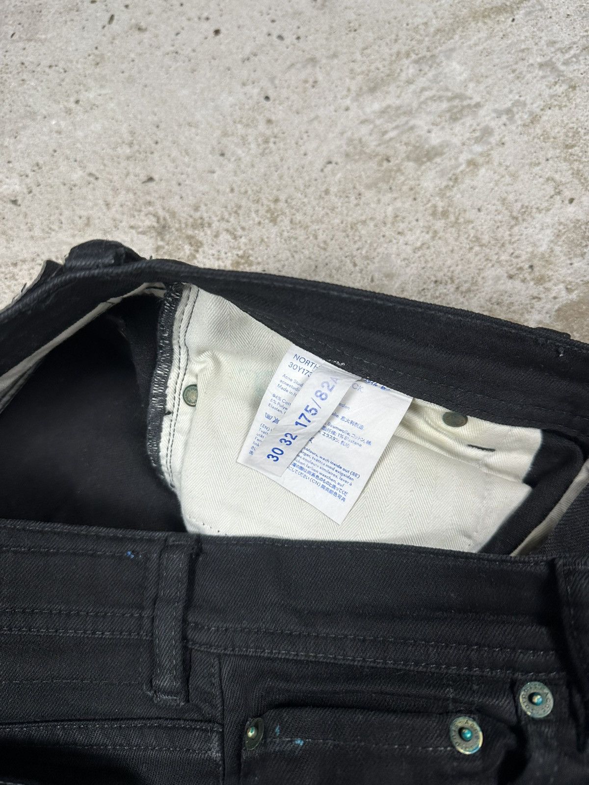 Acne Studios Acne Studios Bla Konst North Stay Black Denim Pants Jeans Size US 30 / EU 46 - 10 Thumbnail