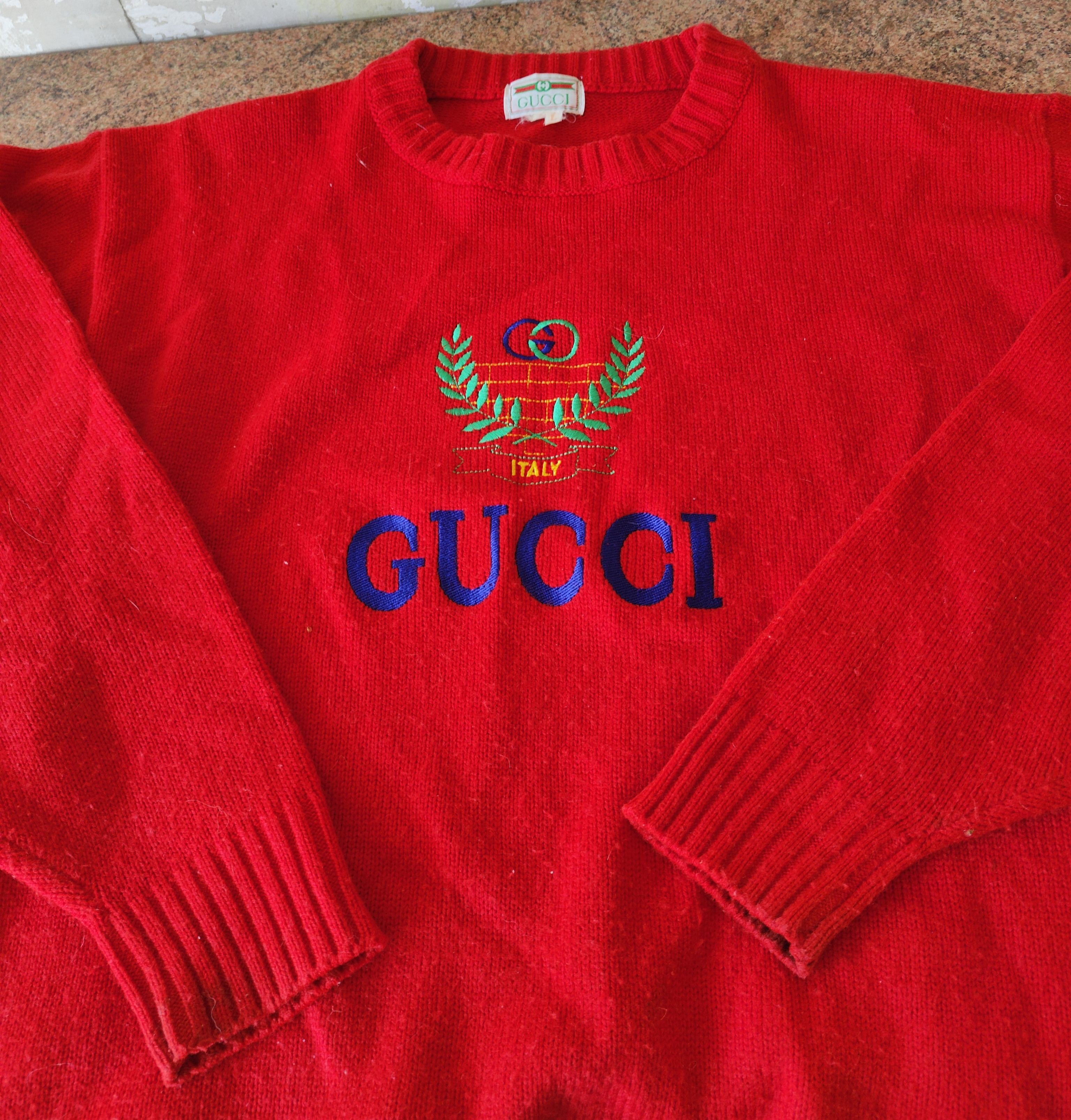 Vintage Vintage Guczi fake sweater logo boxy 70s 80s 90s Size US L / EU 52-54 / 3 - 3 Thumbnail