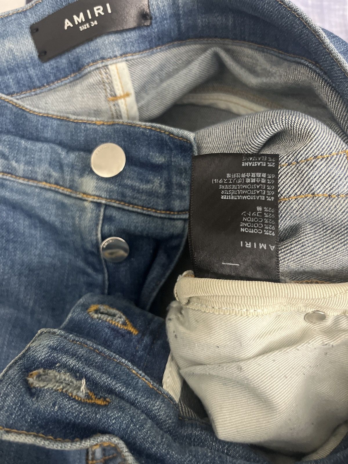 Amiri Amiri Stack Jeans: River Indigo Size 34 Size US 34 / EU 50 - 3 Thumbnail