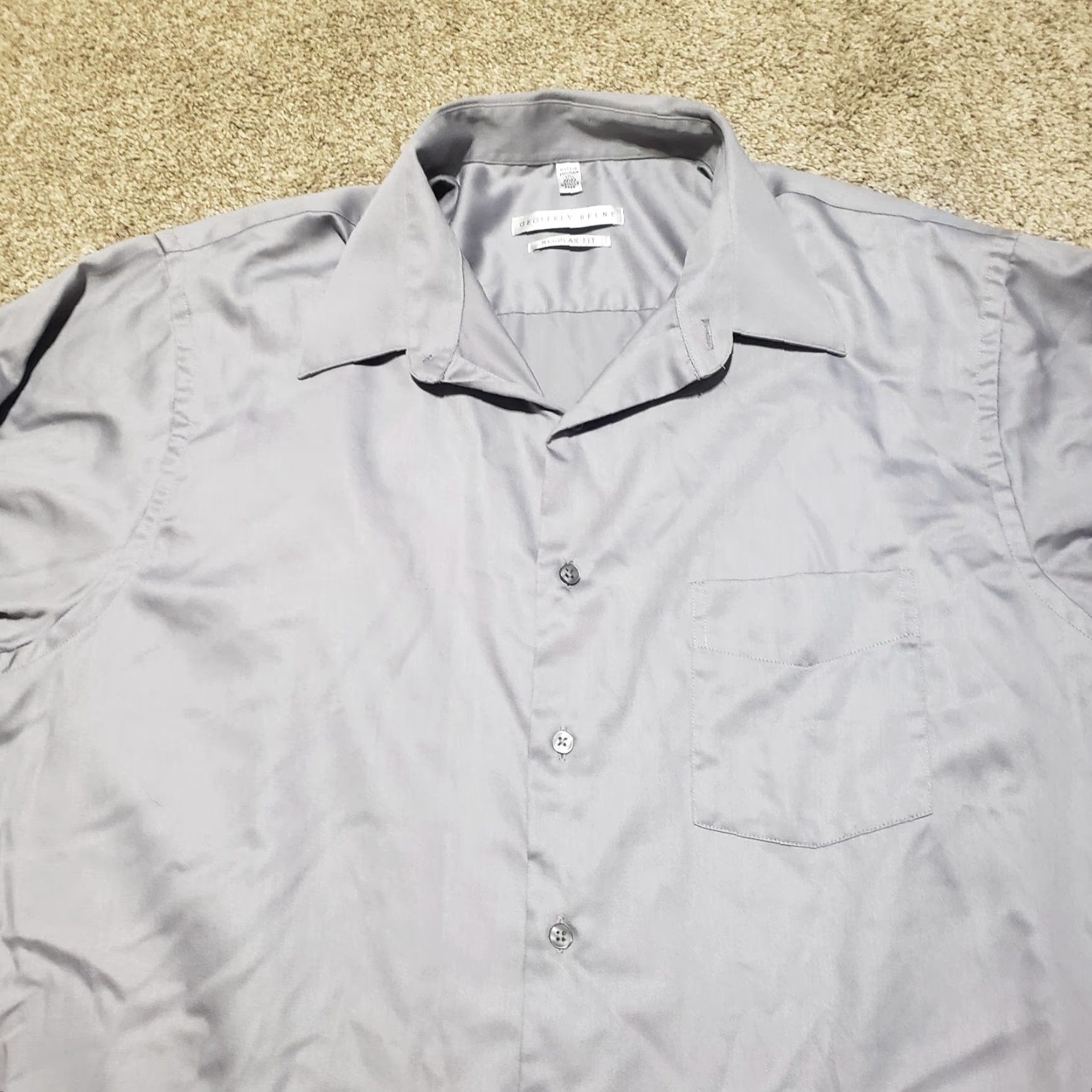 Geoffrey Beene Geoffrey Beene Shirt Mens Dress Shirt Button-Down Collared 17.5 32/33 Gray Solid Long Sleeve Non-Iron Adult Mens Size 17.5 Size US XXL / EU 58 / 5 - 2 Thumbnail