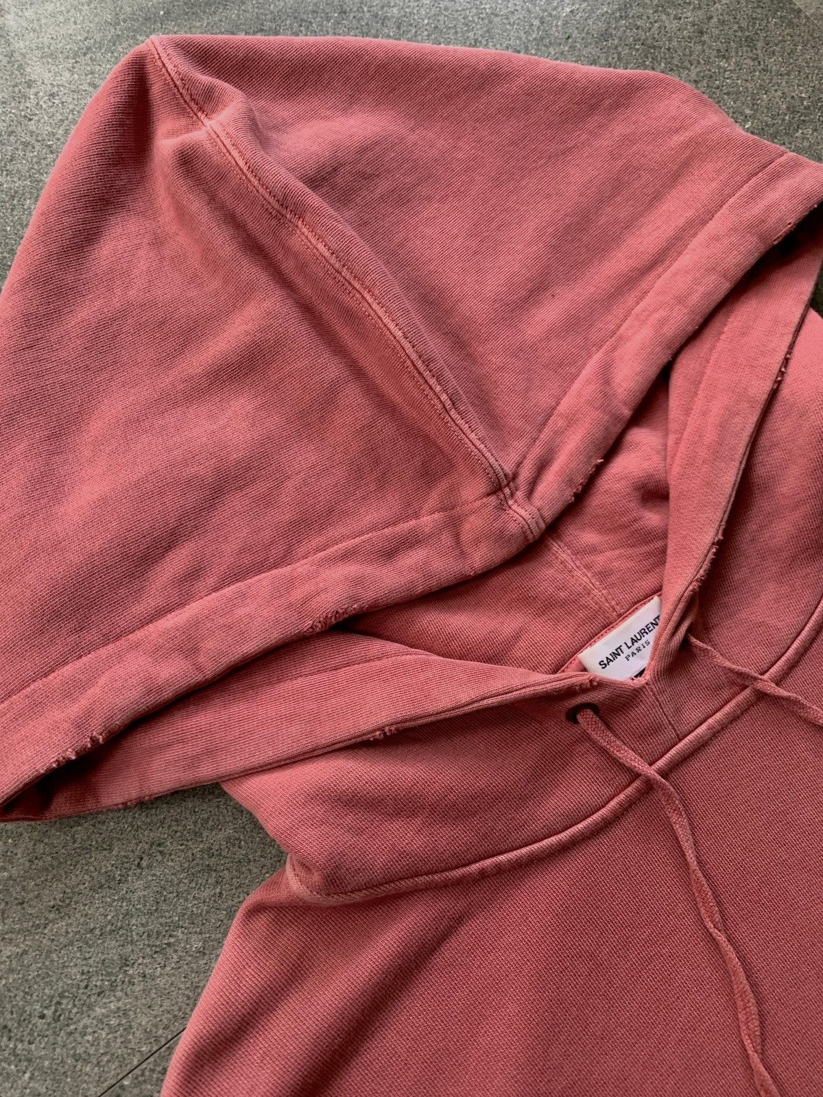 Saint Laurent Paris FREE TAX! Distressed Logo Hoodie by Hedi Slimane Size US S / EU 44-46 / 1 - 7 Thumbnail