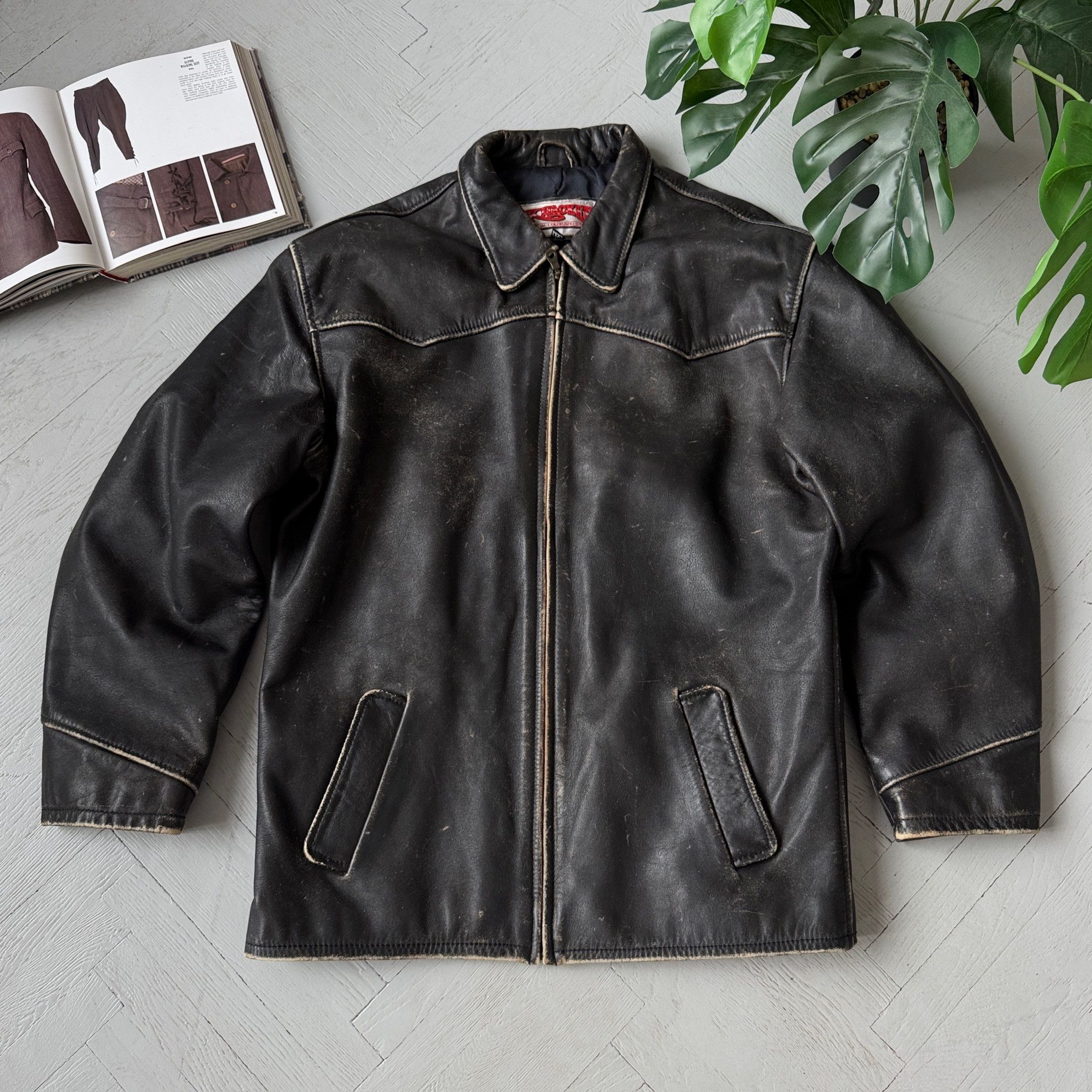 Gap × Vintage VINTAGE ARCHIVE 00s DISTRESSED FADED GAP LEATHER