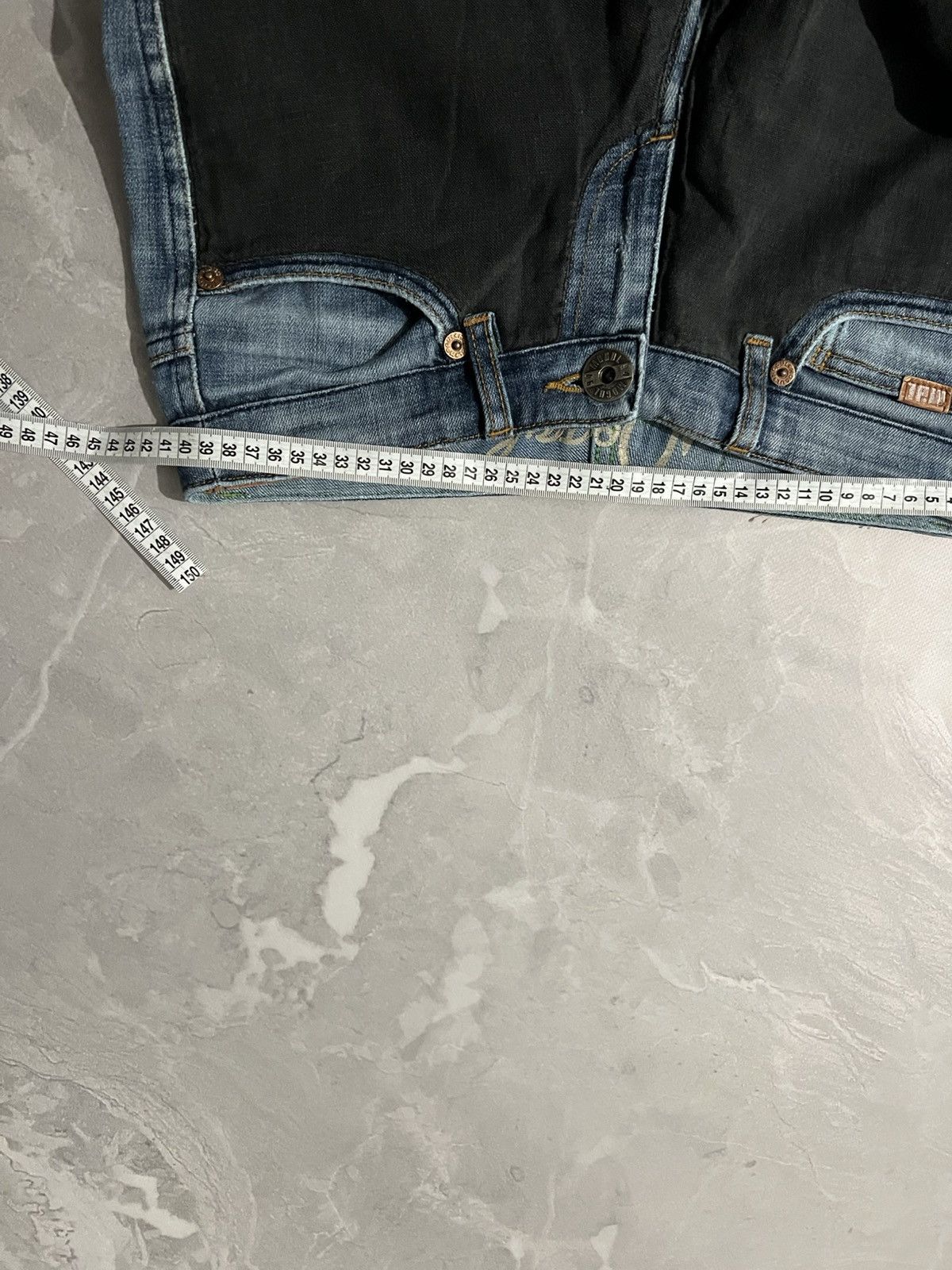Japanese Brand Archive Patchwork Flared Glamour Fit — Japanese Street Style Size US 32 / EU 48 - 6 Thumbnail
