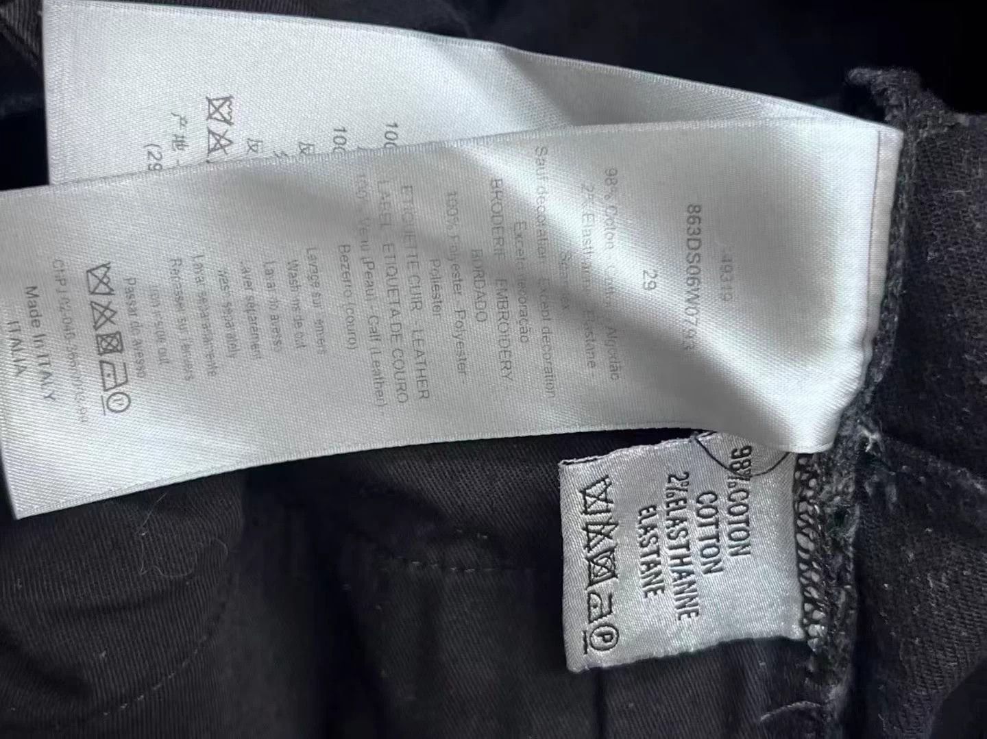 Dior DIOR flocked bee logo jeans W29 Size 29" - 7 Thumbnail