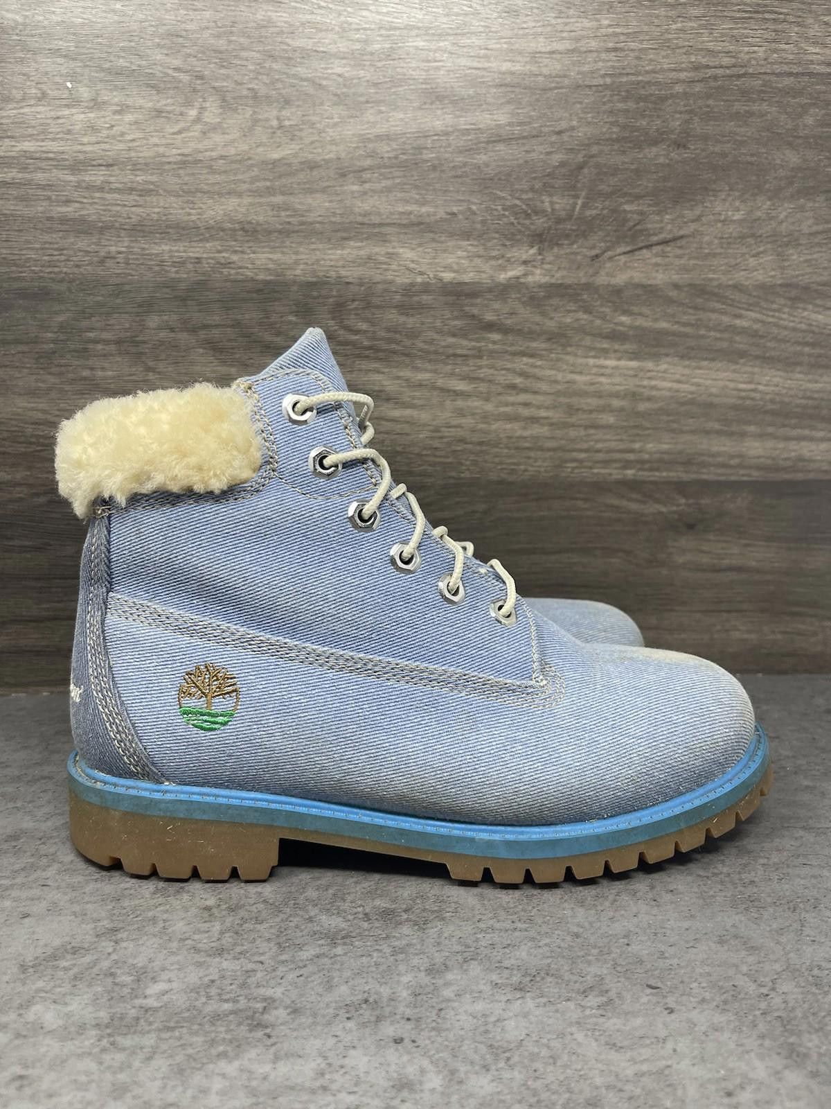 Timberland Timberland Just Don 6 Inch Boots Mens Size 7 Blue Denim Fur Size US 7 / EU 40 - 5 Thumbnail