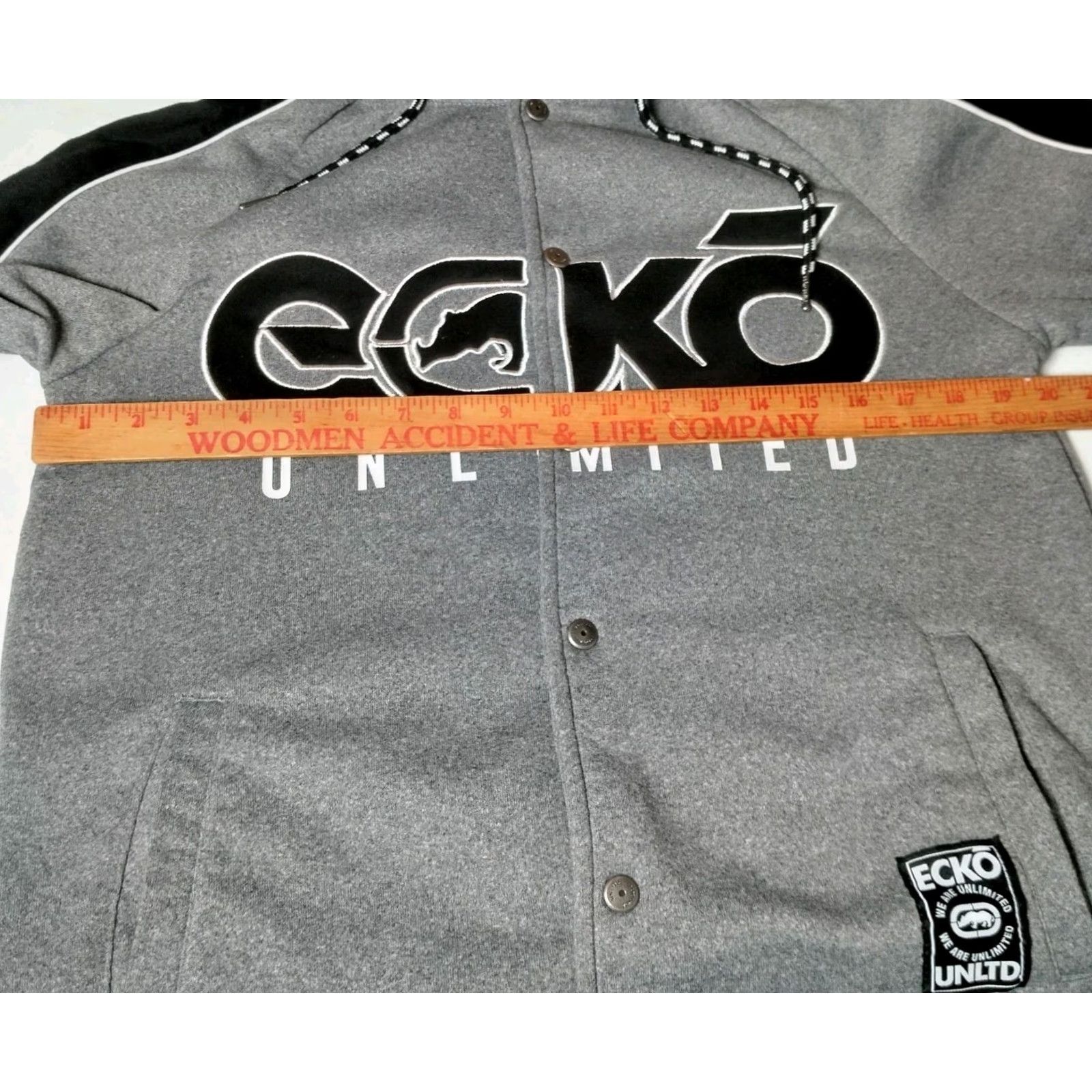 Ecko Unltd. Ecko Unltd Sweatshirt Men Small Gray Black Snap Hoodie Streetwear VINTAGE? No — use provided rules. Size US S / EU 44-46 / 1 - 4 Thumbnail