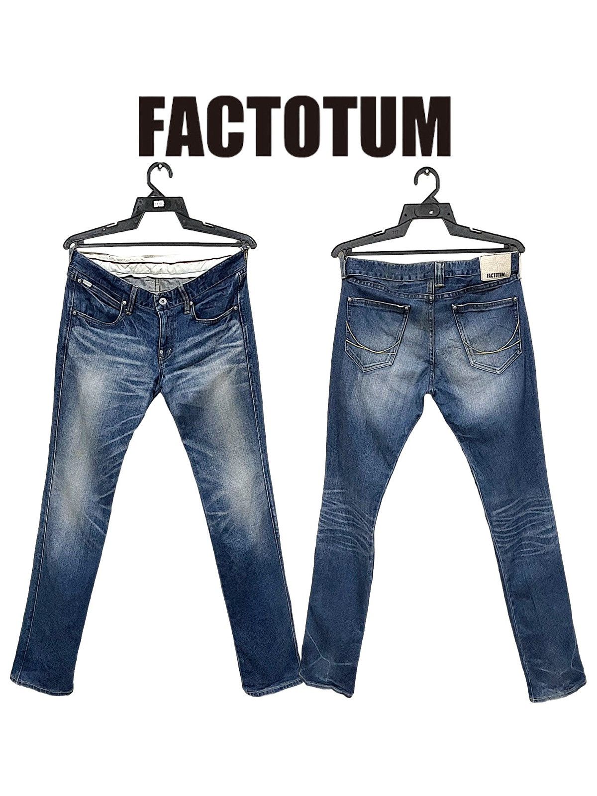 FACTOTUM Factotum Japan Rockers Stonewash Skinny Jeans Size US 33 - 2 Thumbnail