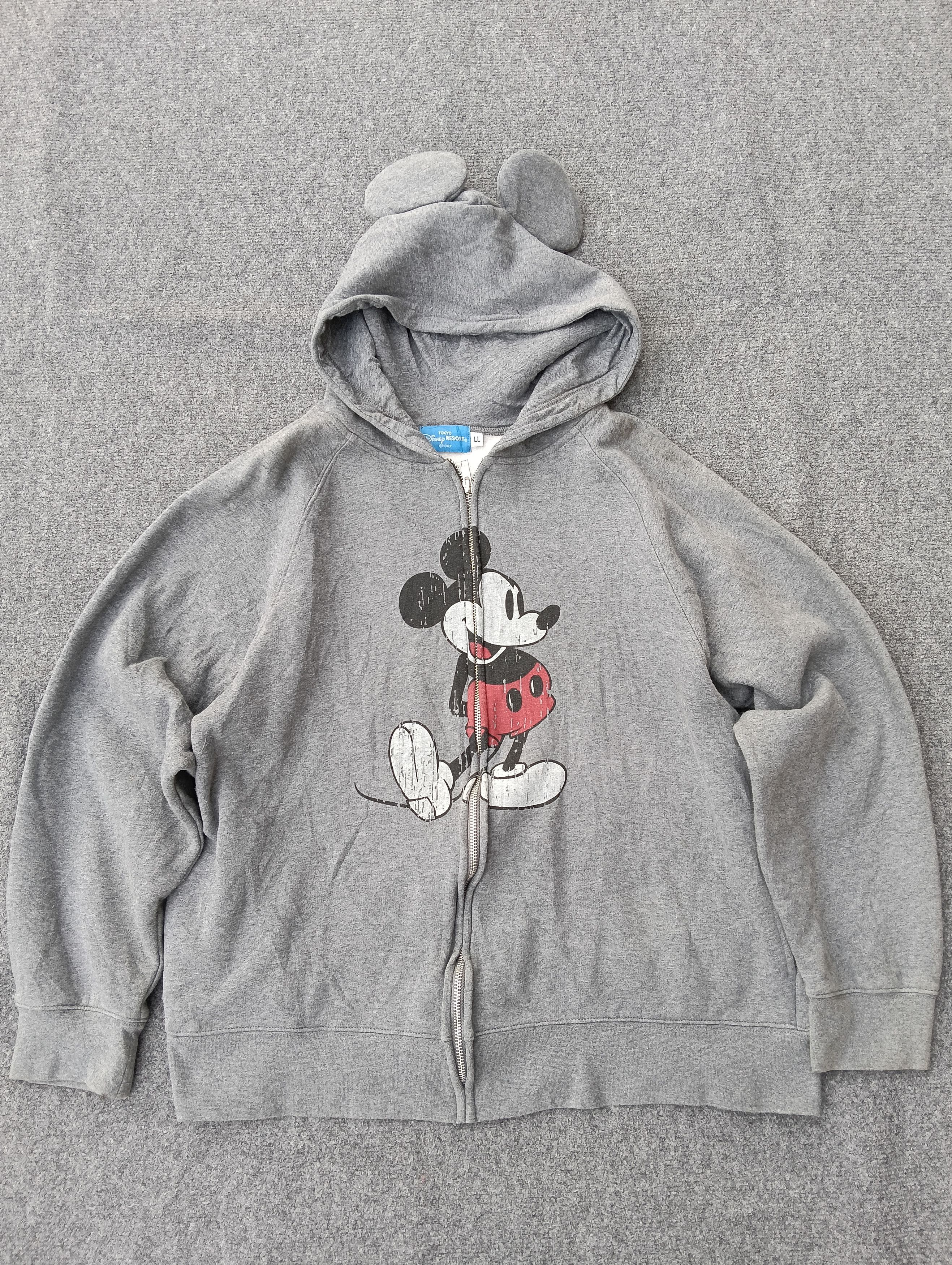Mickey Mouse Tokyo Disney Resort Mickey Mouse Gray Hoodie (LL Size) Size US XL / EU 56 / 4 - 1 Thumbnail
