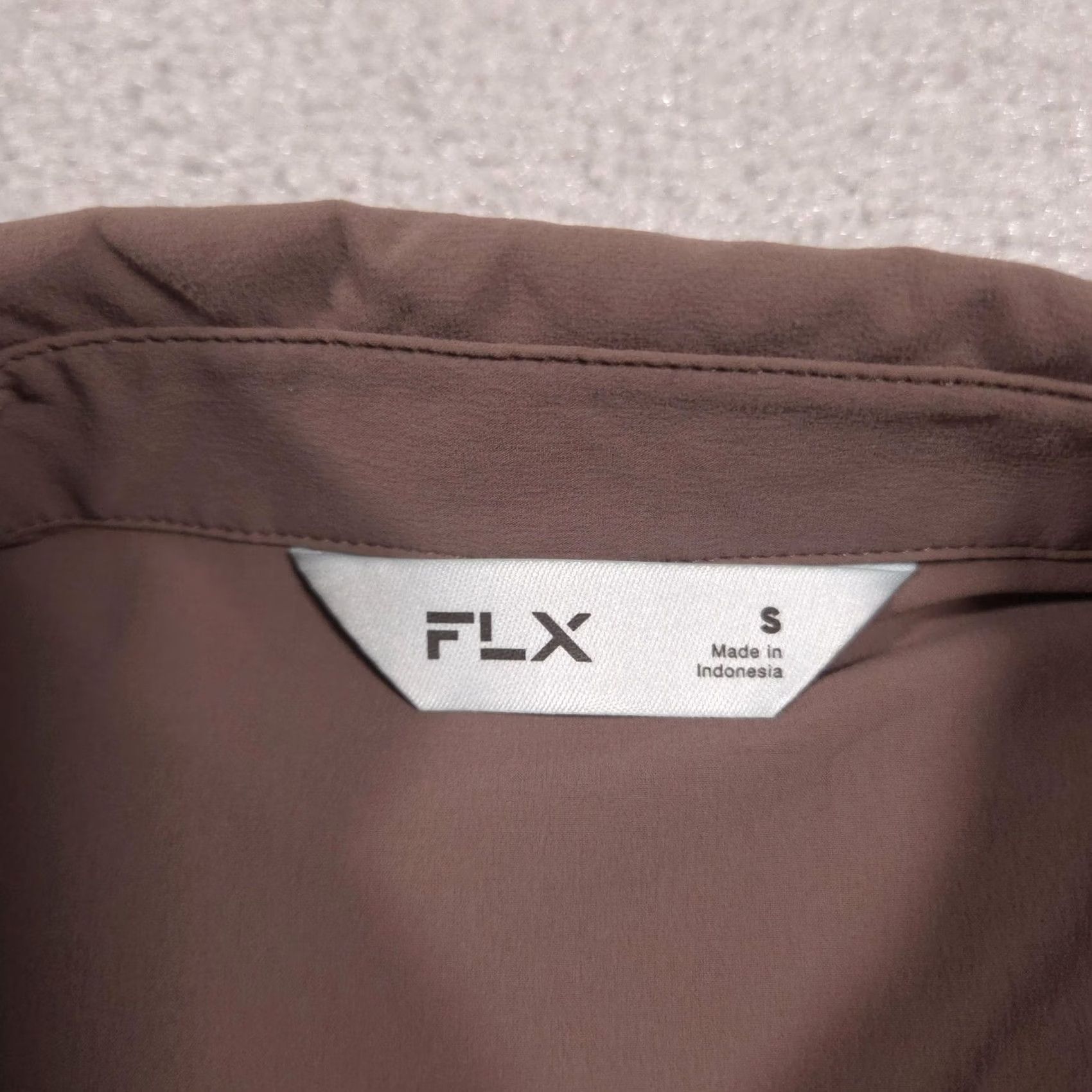 Vintage FLX Shirt Womens Small Brown Solid Stretch Button Up Long Sleeve Utility Casual Size S / US 4 / IT 40 - 7 Thumbnail