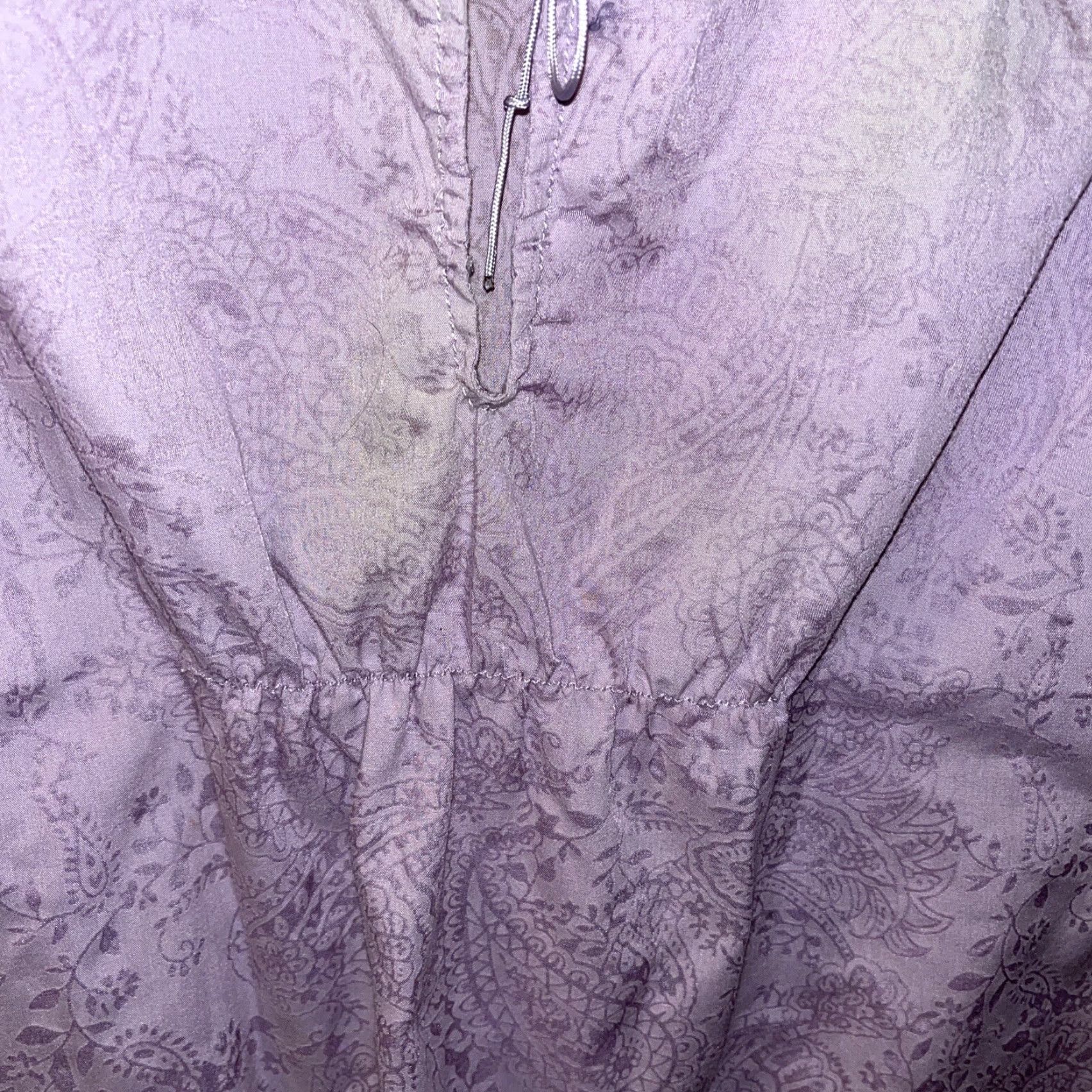 Vintage CALVIN KLEIN JEANS Women Purple Paisley Short Sleeve Blouse Medium Size M / US 6-8 / IT 42-44 - 8 Thumbnail
