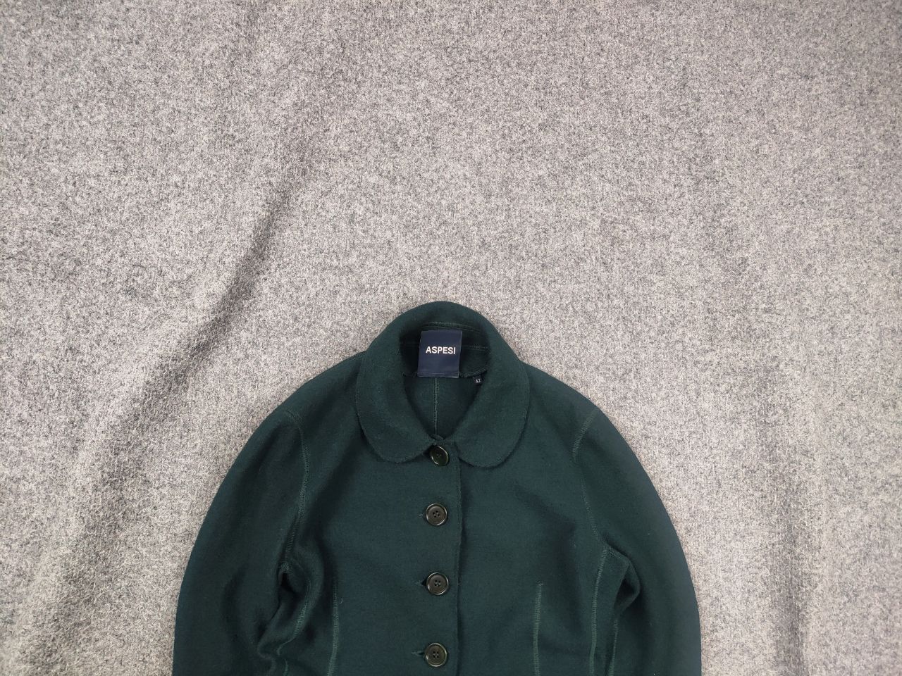 Aspesi Alberto Aspesi Design green wool button Pocket Blazer Jacket Size M / US 6-8 / IT 42-44 - 1 Thumbnail