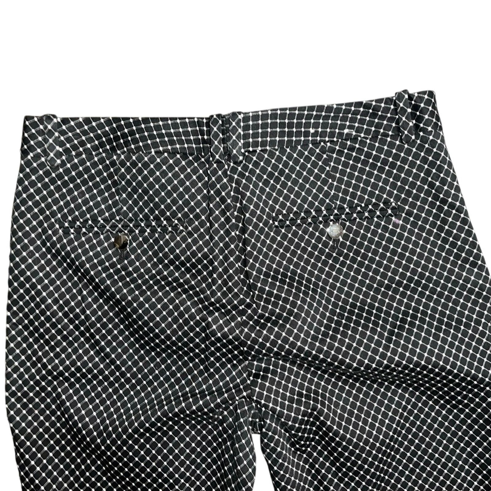 Calvin Klein Women Trousers Pants Geometric Slim Leg SZ 8 Career Office Size 30" / US 8 / IT 44 - 4 Thumbnail