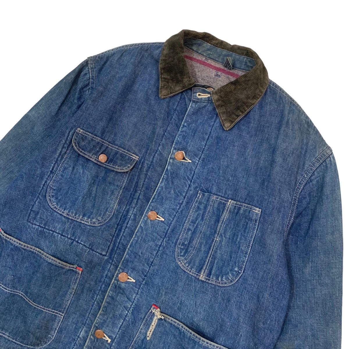 Sears Vintage 50s Sears Blanket Lined Denim Chore Jacket Size US M / EU 48-50 / 2 - 5 Thumbnail