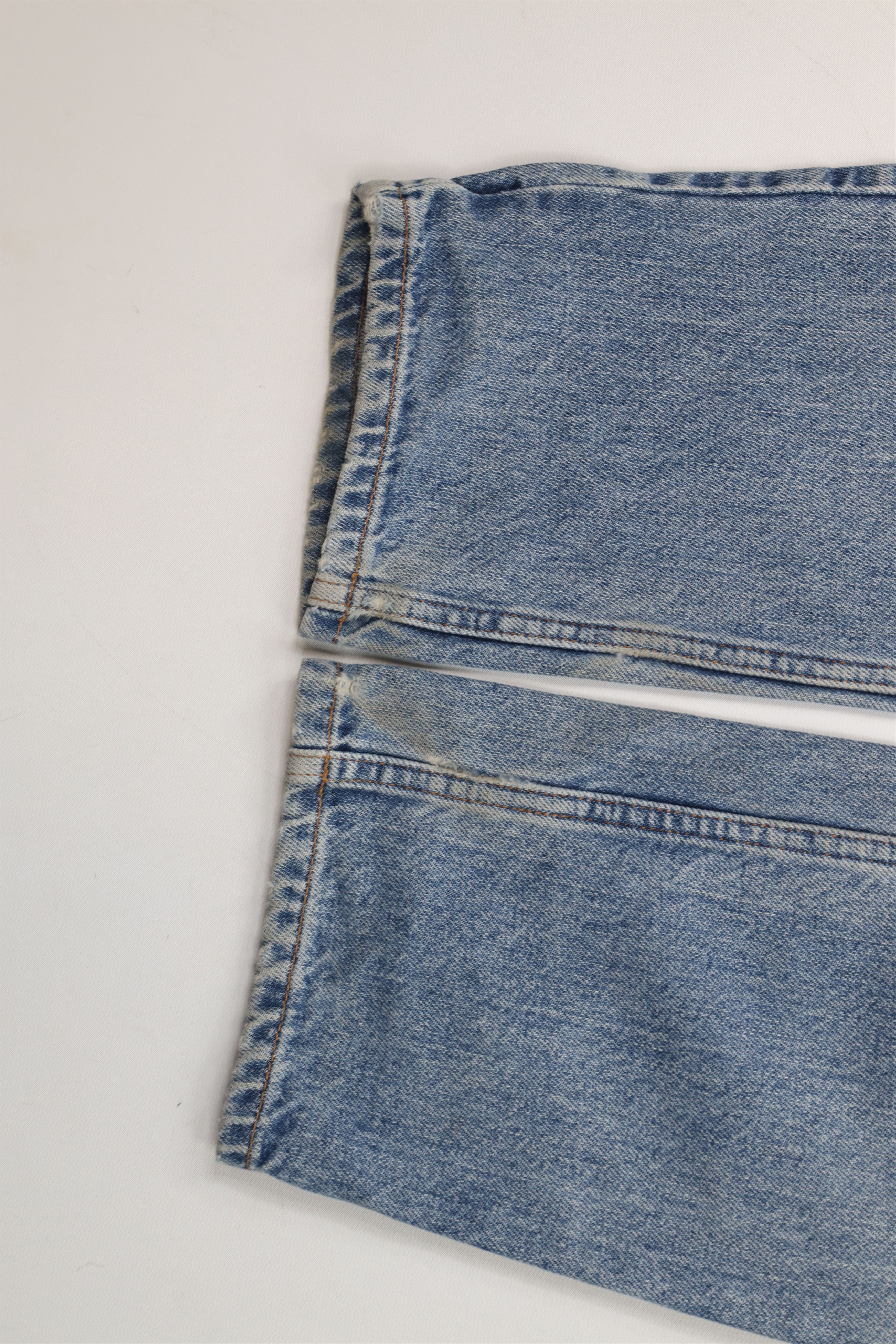 Guess × Vintage Vintage 90s Guess Jeans Narrow Leg Denim Jeans Blue Cotton Size US 31 - 5 Thumbnail