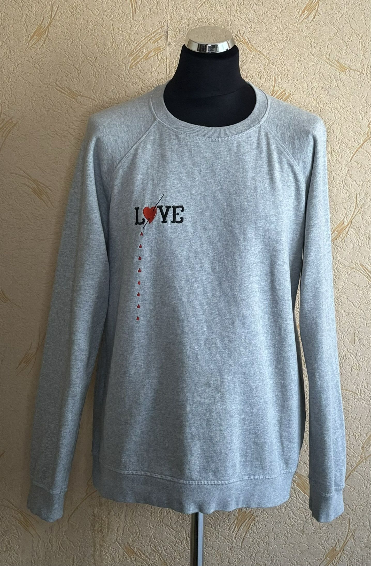 Ganni Ganni Love gray sweatshirt size L Size L / US 10 / IT 46 - 1 Thumbnail