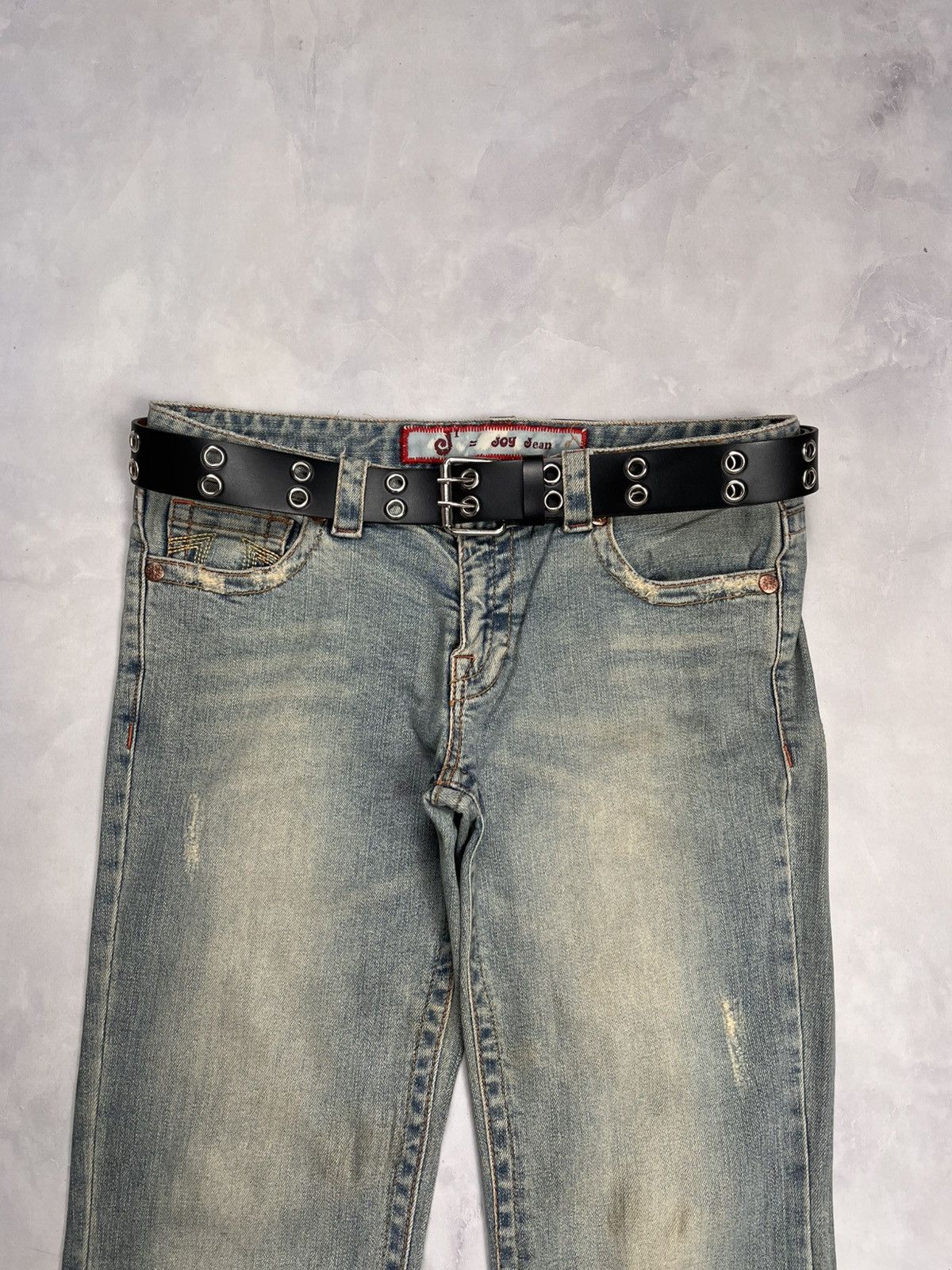 Japanese Brand JoyJean Flared Denim Pants Embroidery Size US 32 / EU 48 - 2 Thumbnail