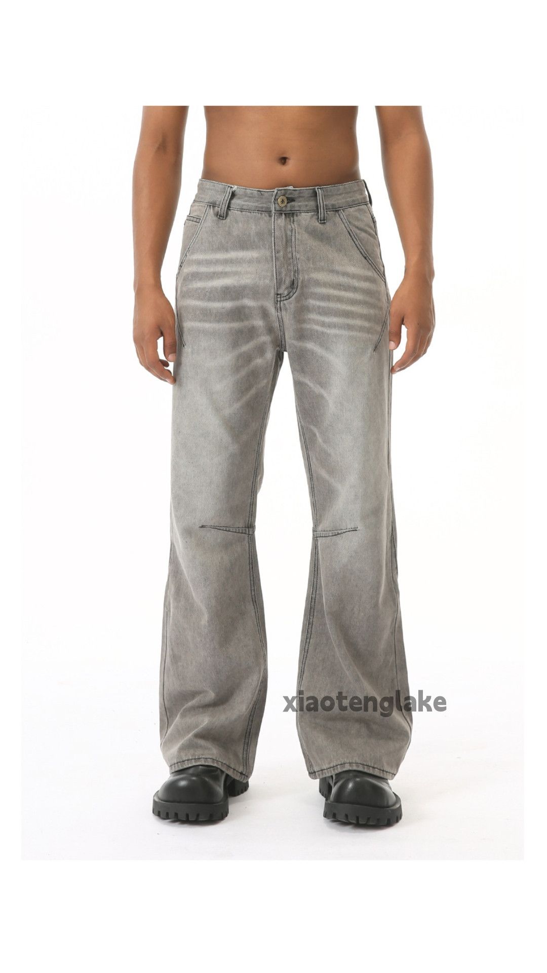 Jean × Vintage washed faded cleanfit yuppie bootcut grunge jeans Size US 32 / EU 48 - 1 Thumbnail