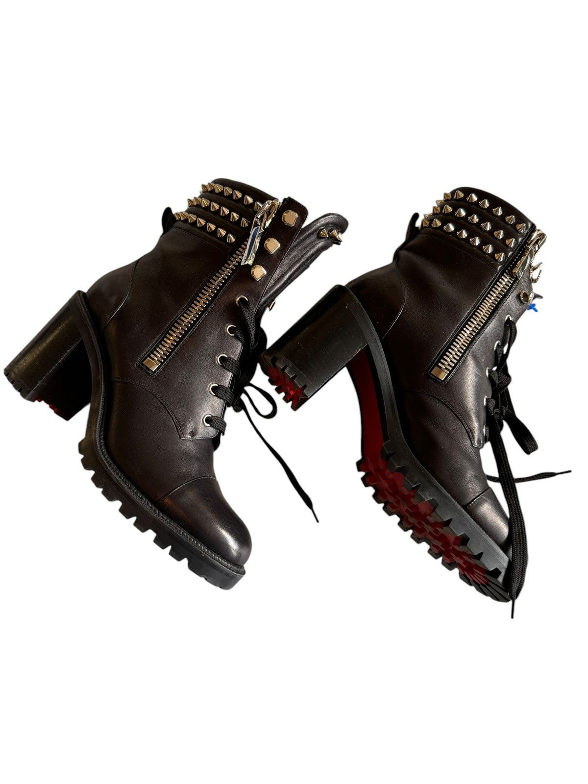 Christian Louboutin Stud Combat Boots Size US 11 / IT 41 - 2 Thumbnail