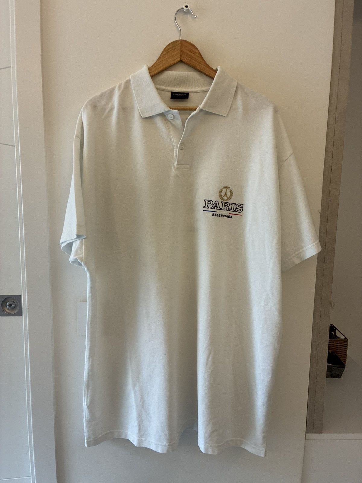 Balenciaga Balenciaga Oversize Paris Polo Shirt Size US L / EU 52-54 / 3 - 2 Thumbnail